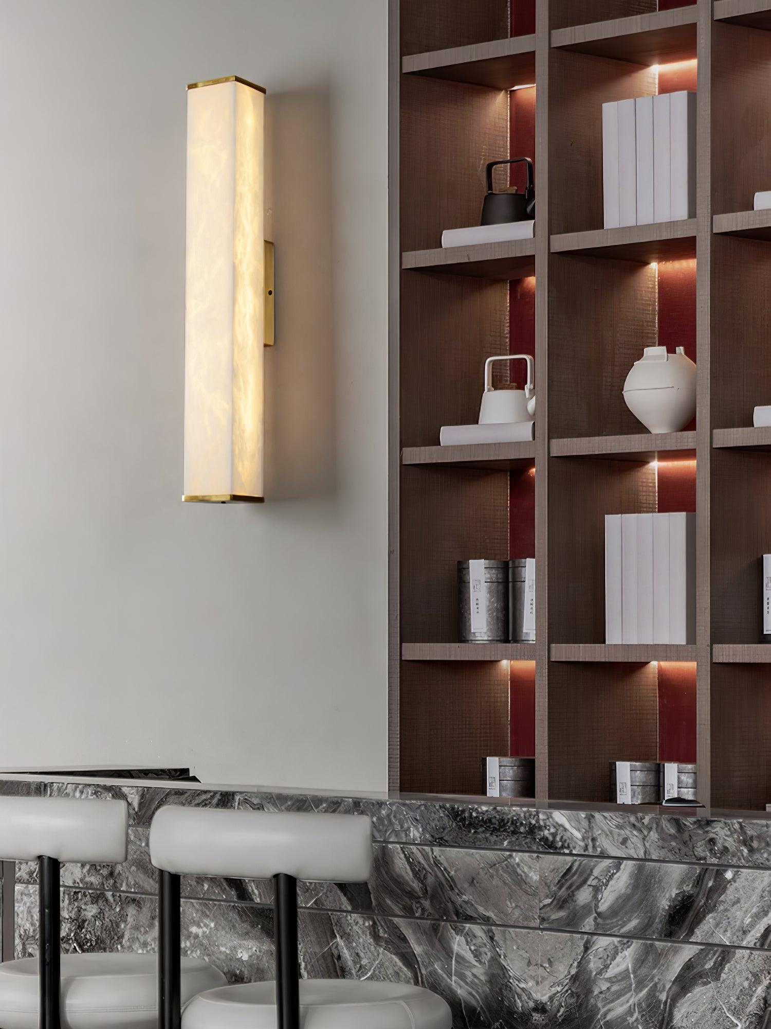 Vithaira Alabaster Linear Wall Lamp - Blowlighting