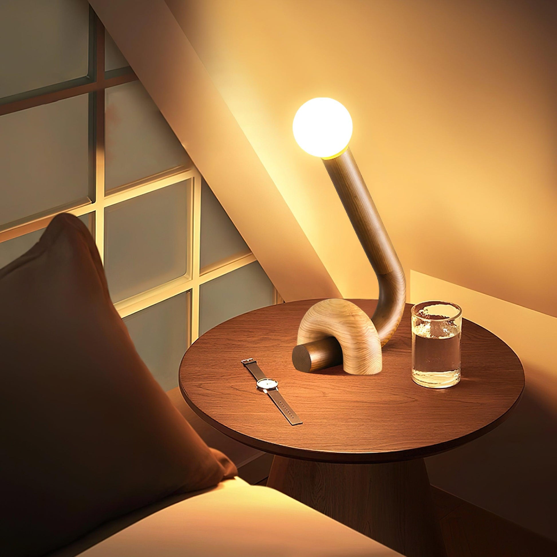 Arcus Fashion Wood Table Lamp - Blowlighting