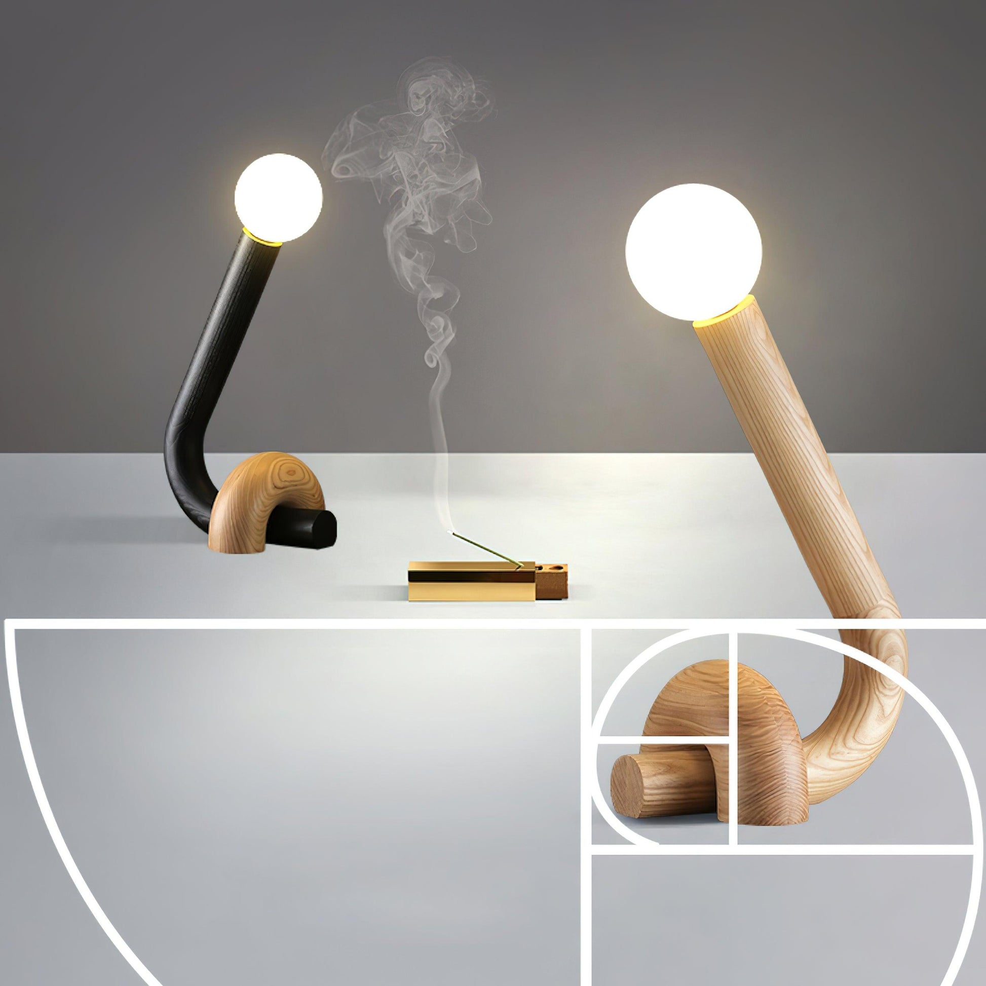 Arcus Fashion Wood Table Lamp - Blowlighting