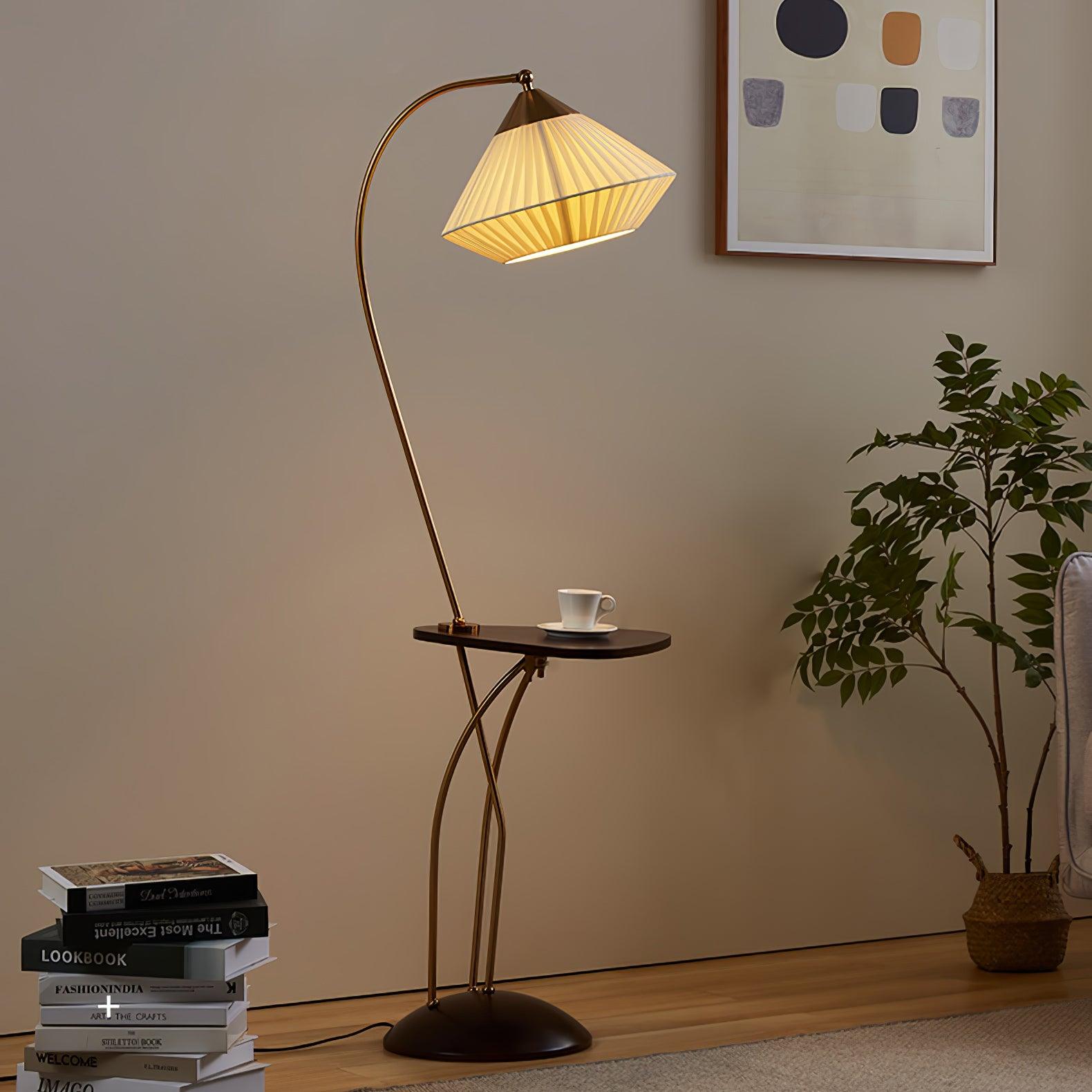 Curve With Table Floor Lamp - Blowlighting