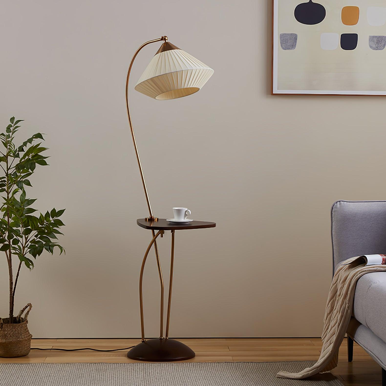 Curve With Table Floor Lamp - Blowlighting