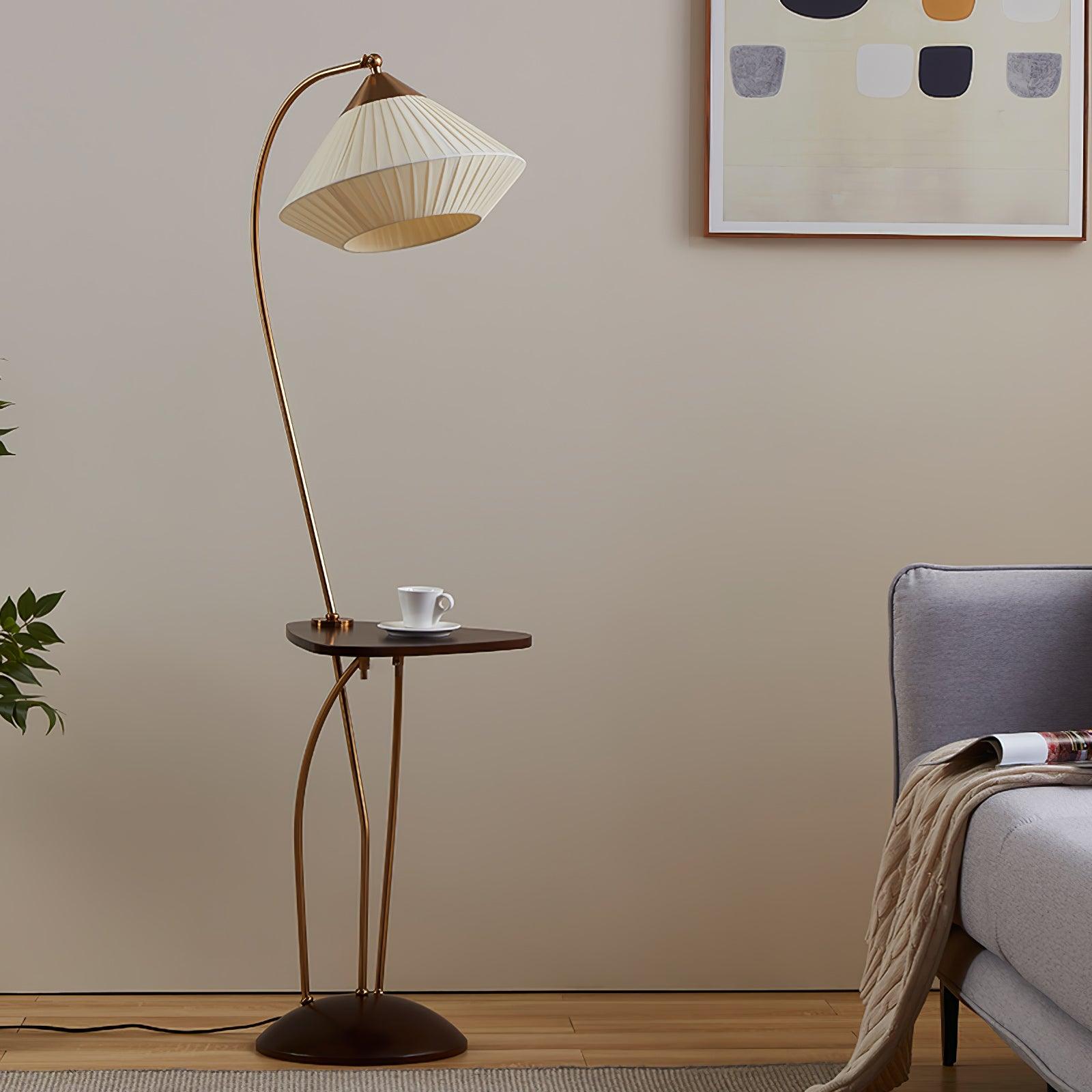 Curve With Table Floor Lamp - Blowlighting