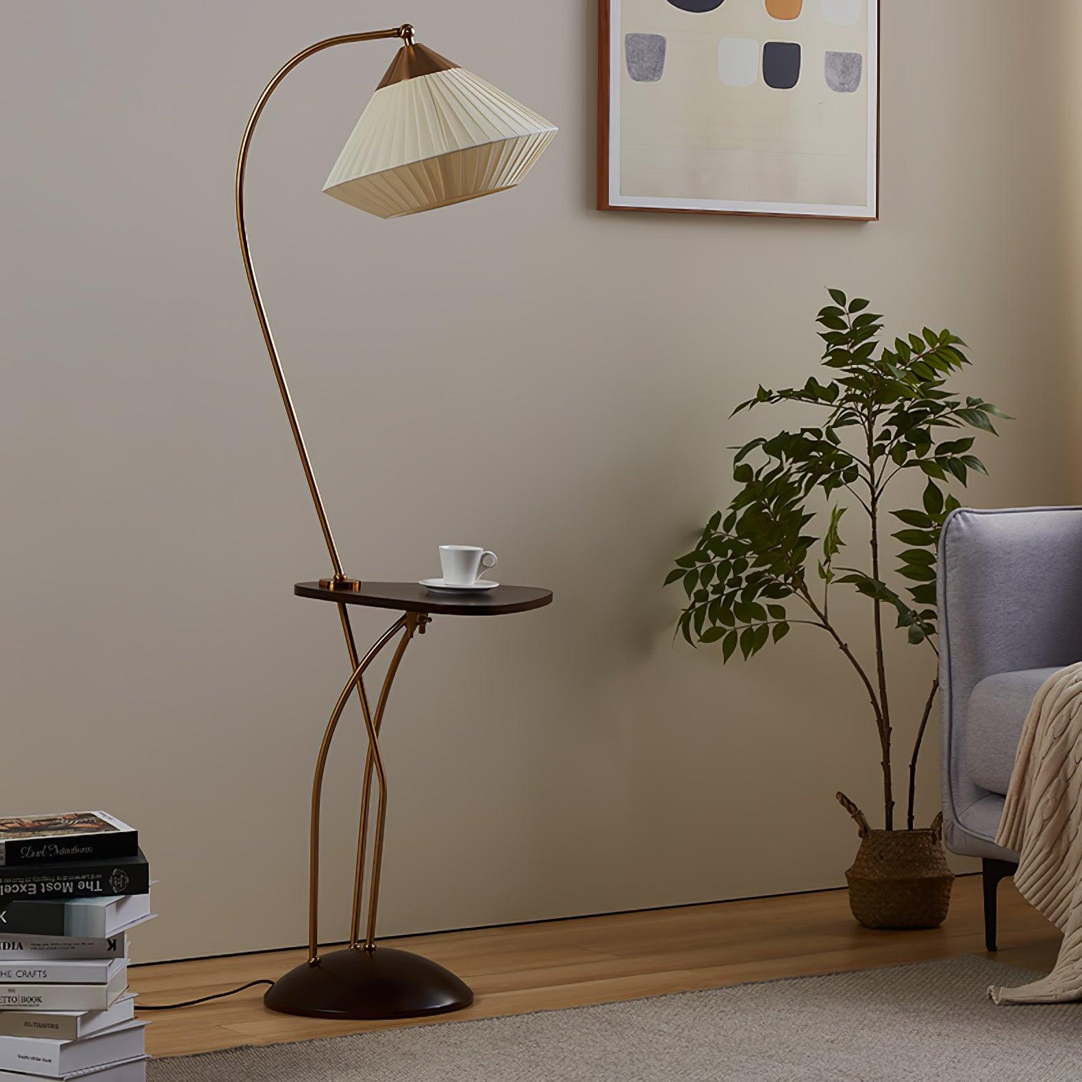 Curve With Table Floor Lamp - Blowlighting