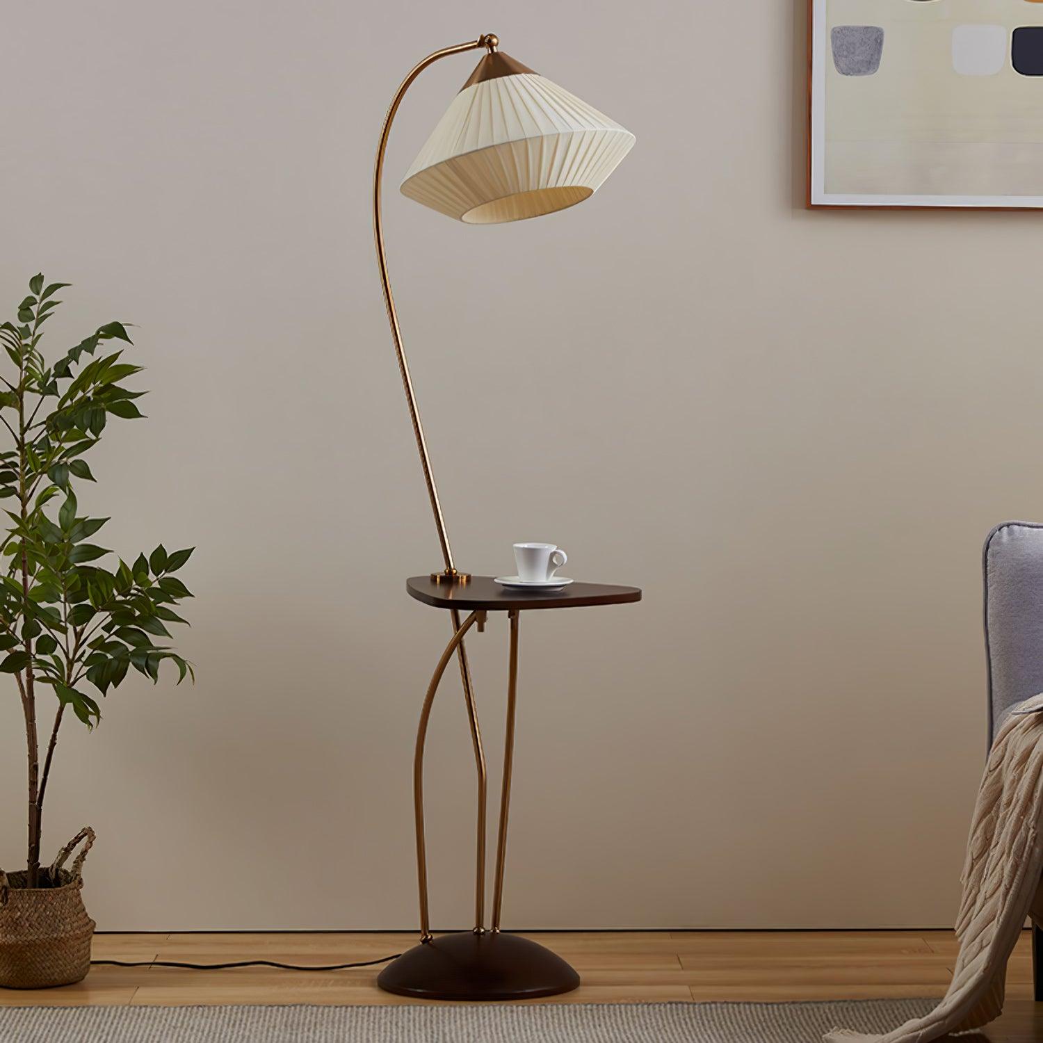 Curve With Table Floor Lamp - Blowlighting