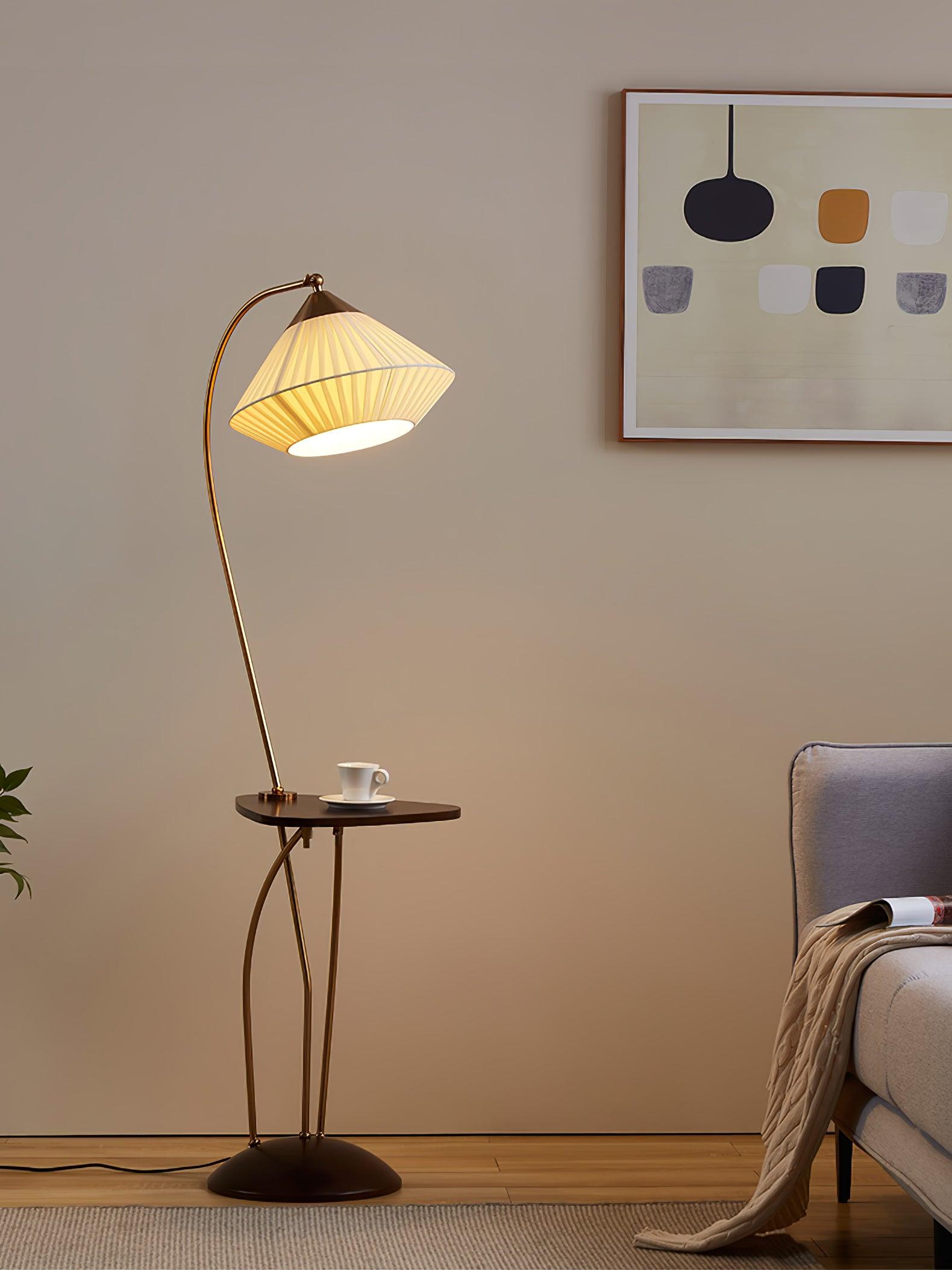 Curve With Table Floor Lamp - Blowlighting