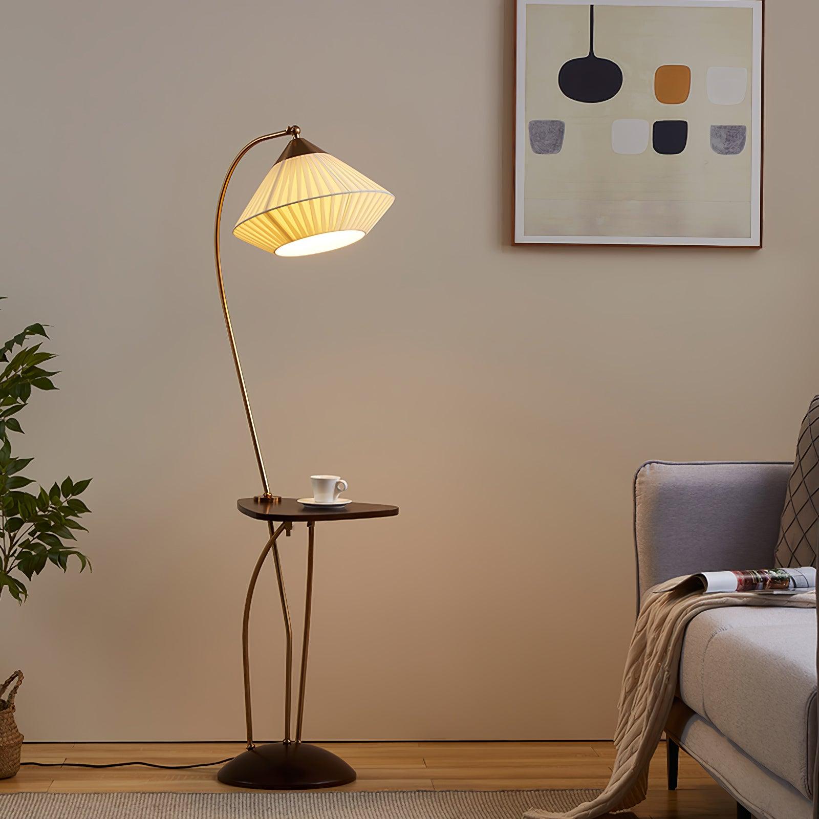 Curve With Table Floor Lamp - Blowlighting