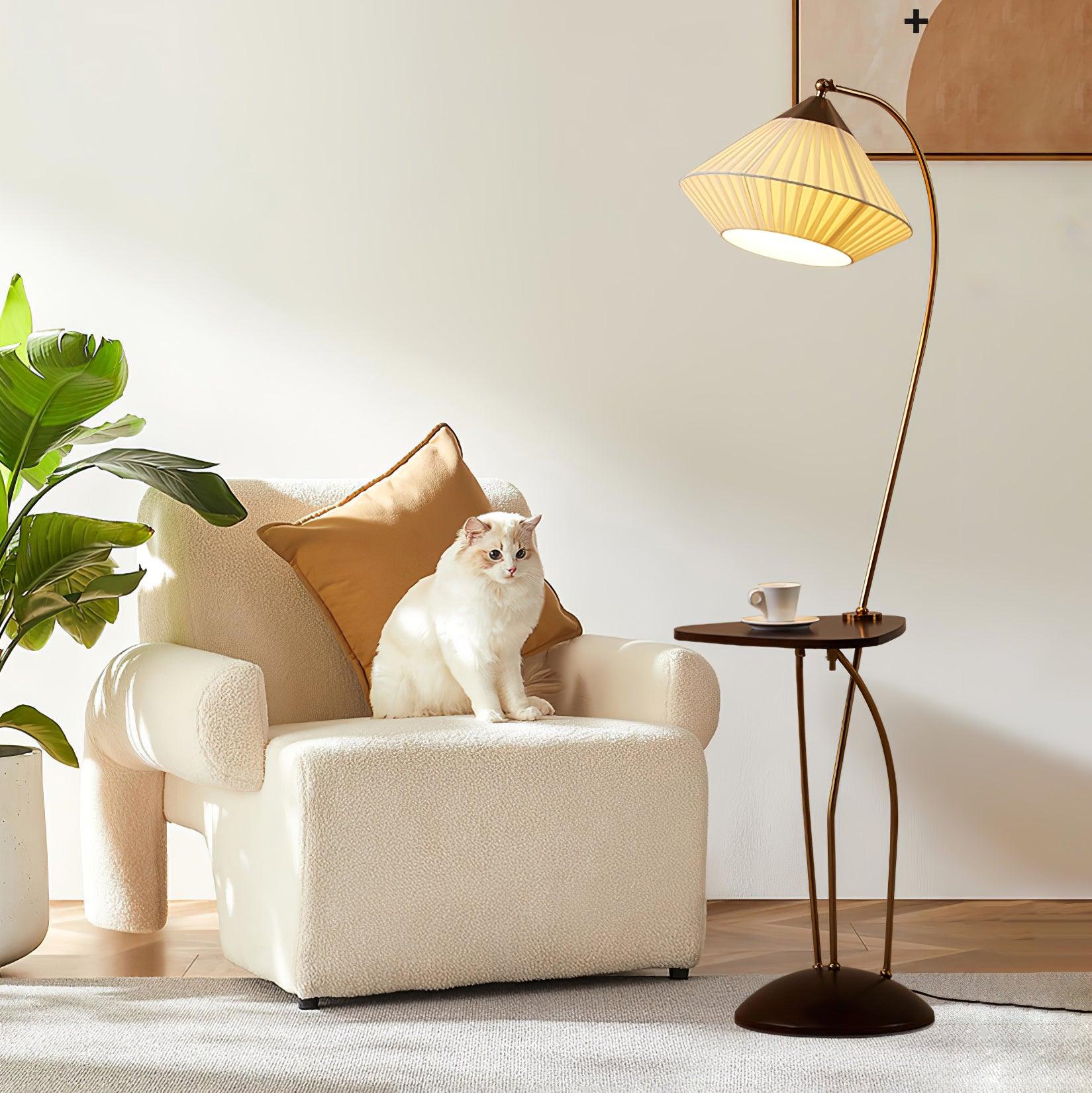Curve With Table Floor Lamp - Blowlighting