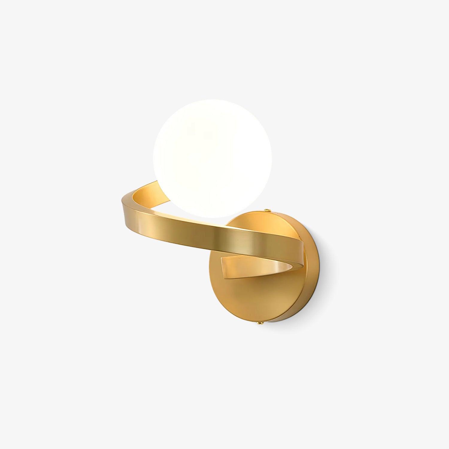 Curved Brass Wall Lamp - Blowlighting