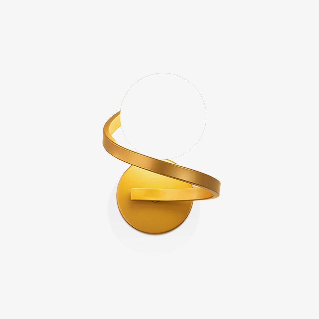 Curved Brass Wall Lamp - Blowlighting