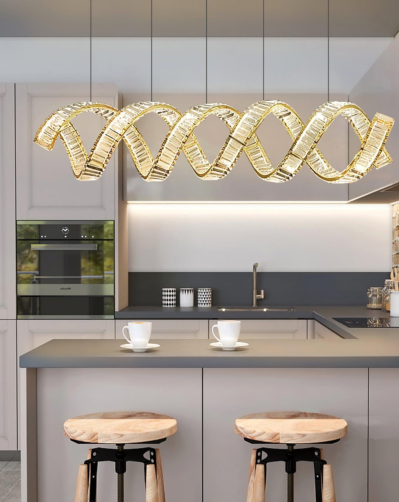Curved LED Chandelier - Blowlighting