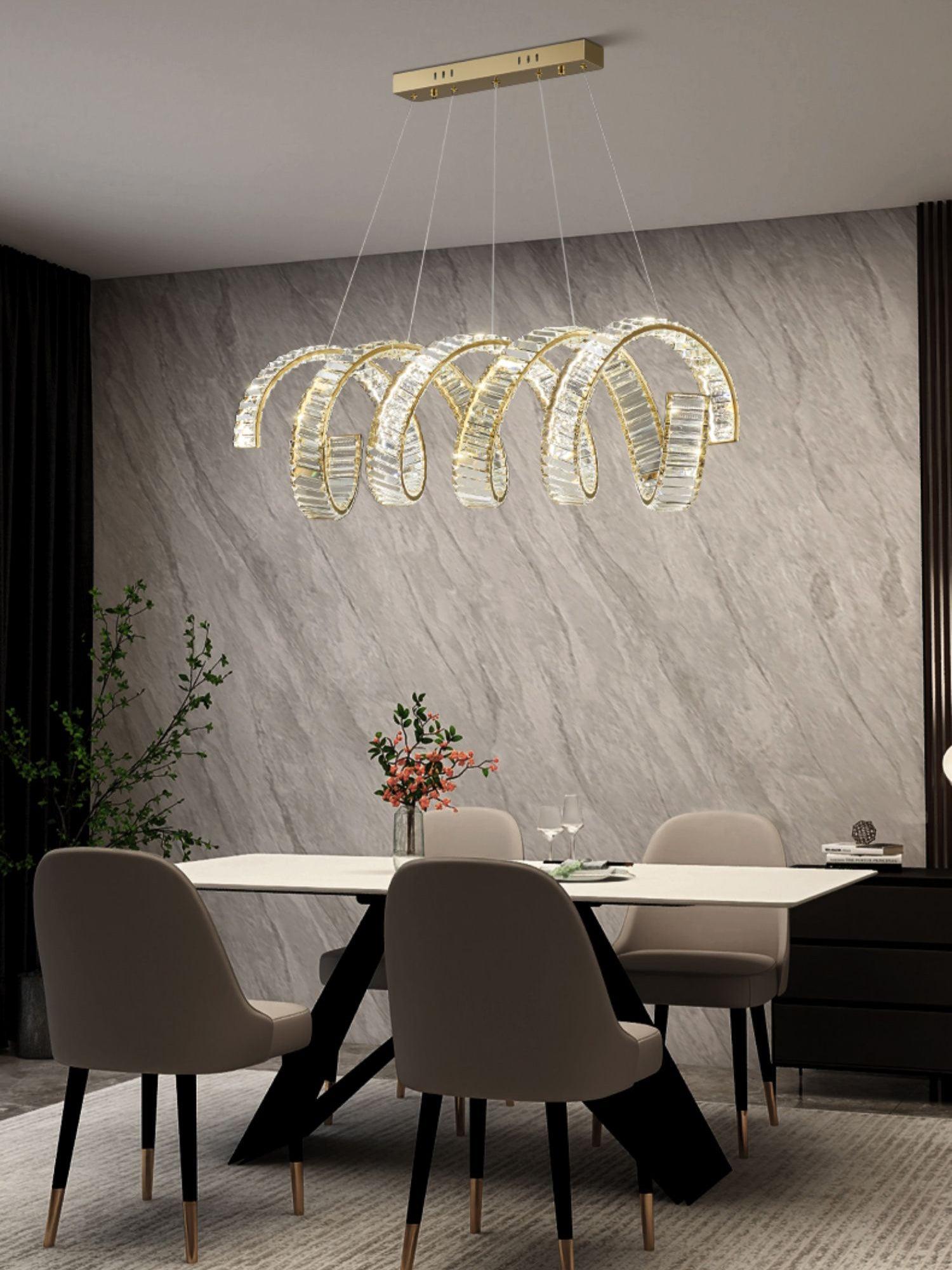 Curved LED Chandelier - Blowlighting