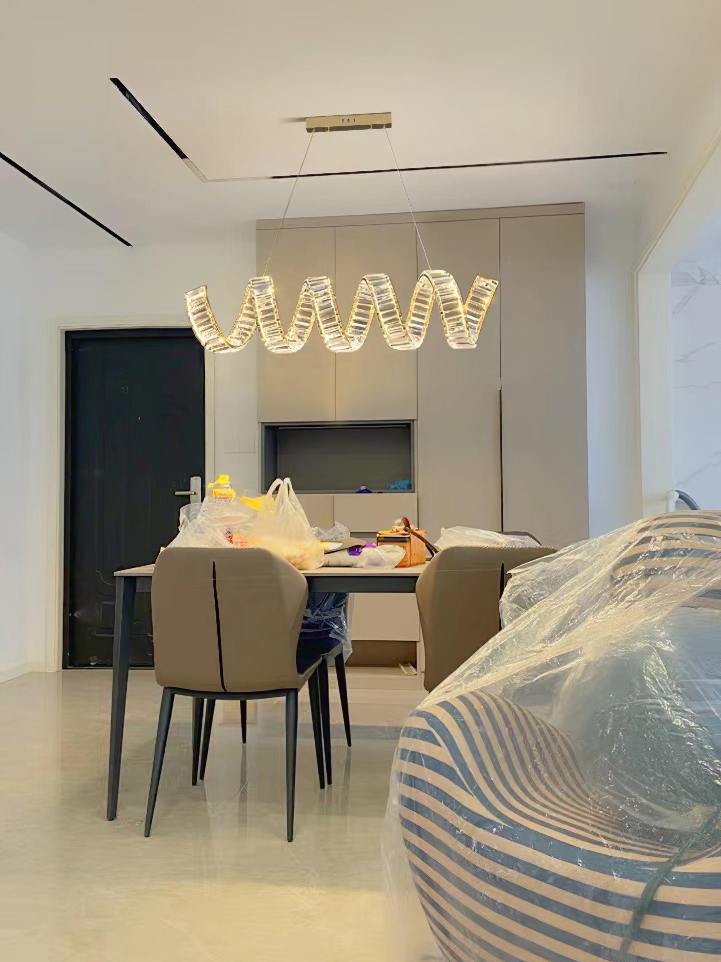 Curved LED Chandelier - Blowlighting