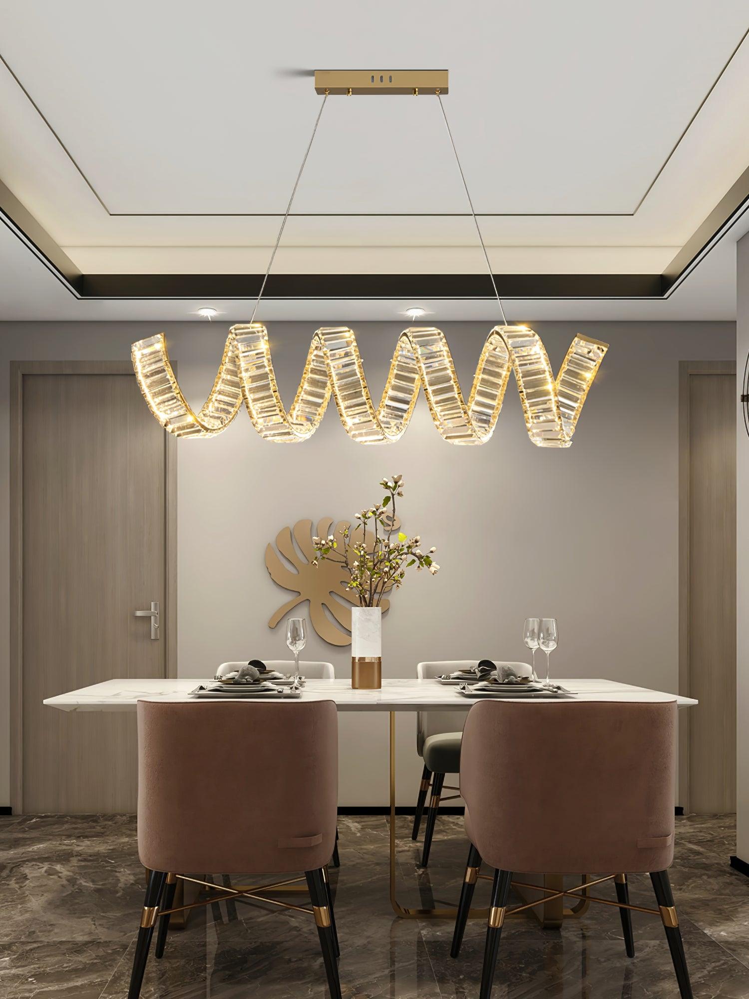 Curved LED Chandelier - Blowlighting