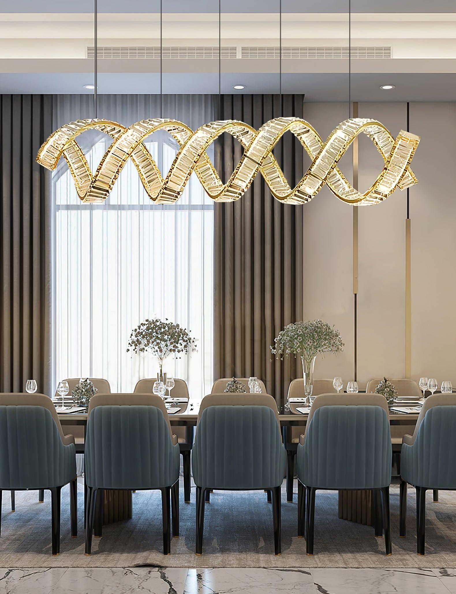 Curved LED Chandelier - Blowlighting