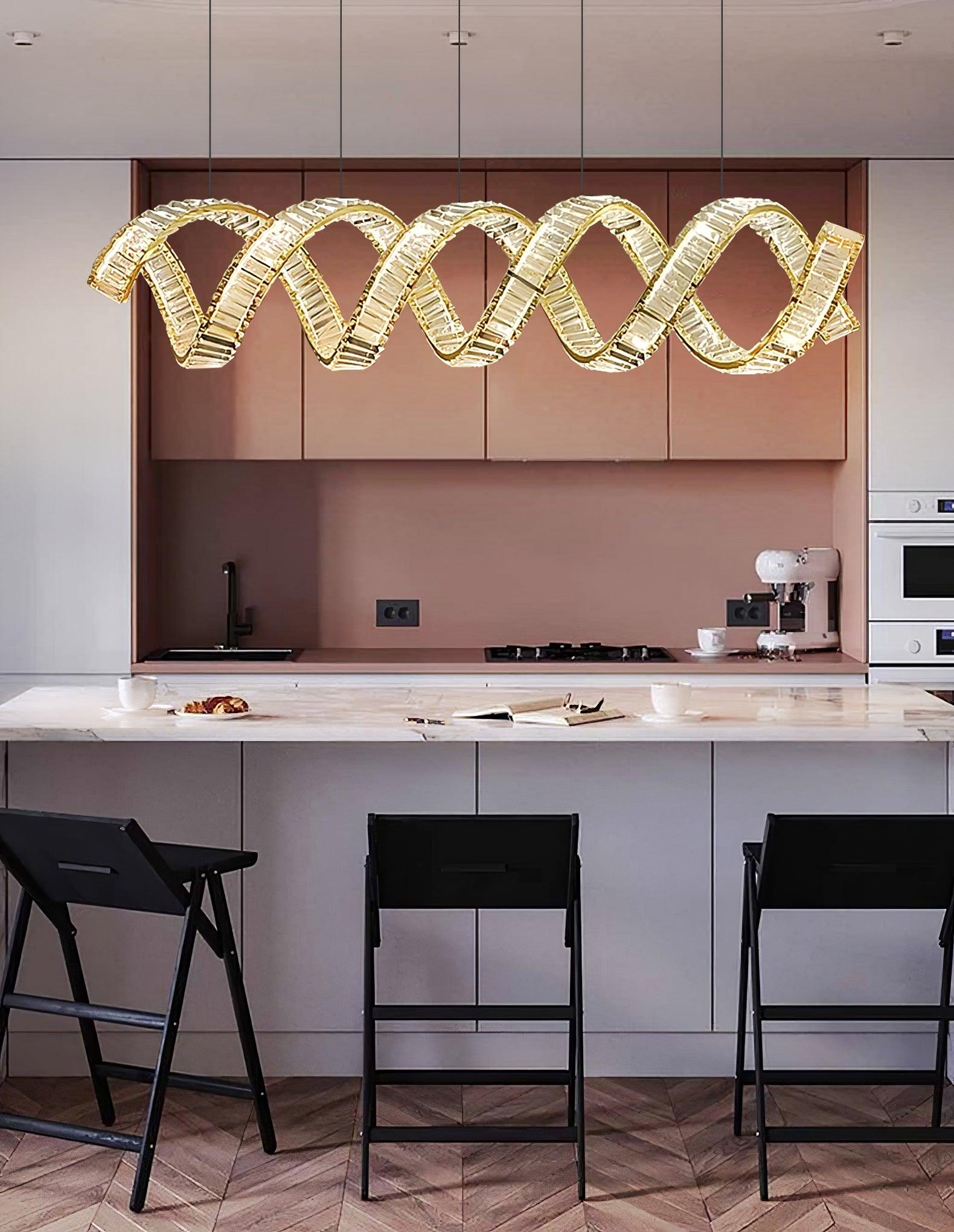 Curved LED Chandelier - Blowlighting