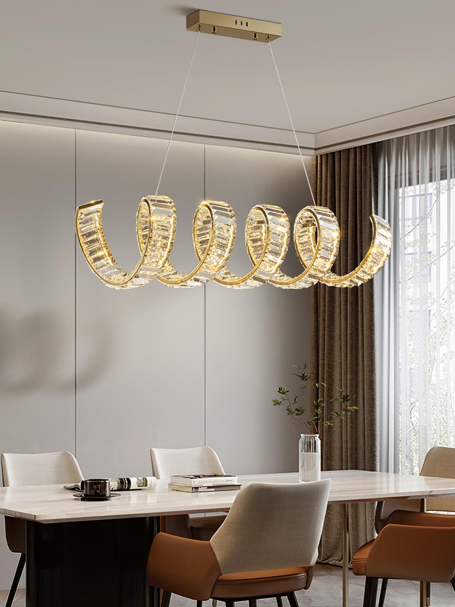 Curved LED Chandelier - Blowlighting