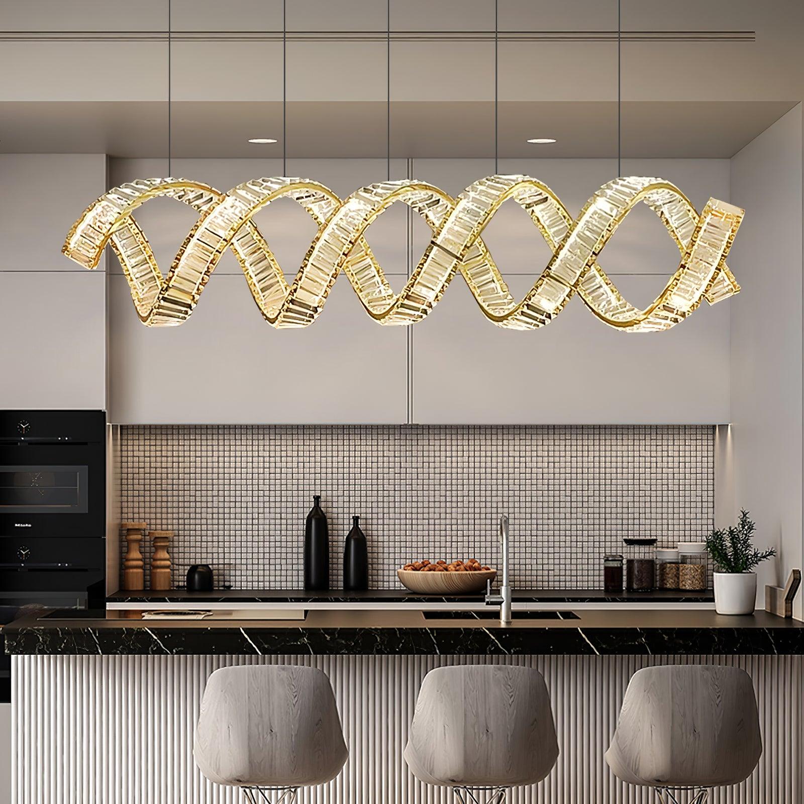 Curved LED Chandelier - Blowlighting