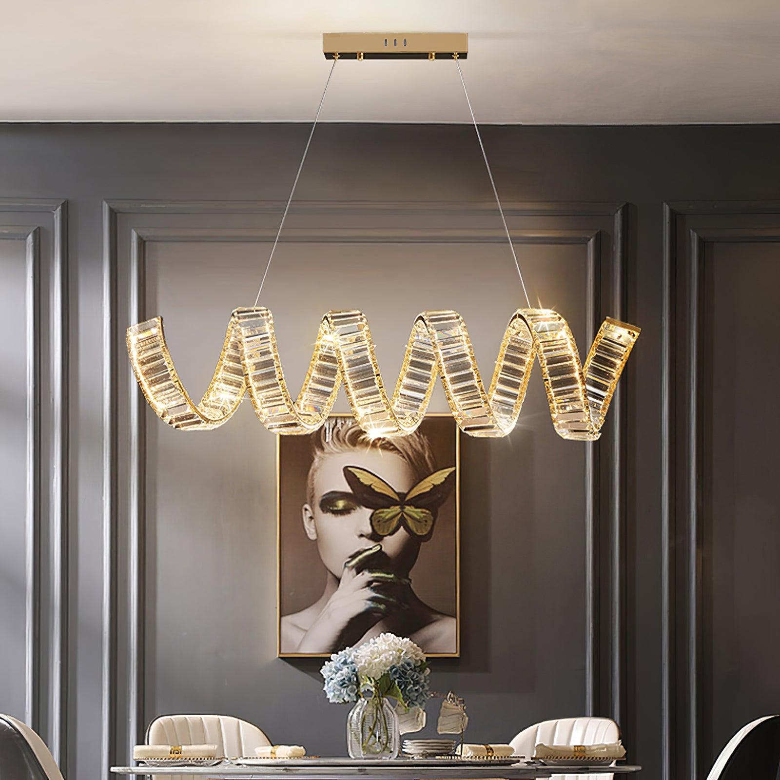 Curved LED Chandelier - Blowlighting
