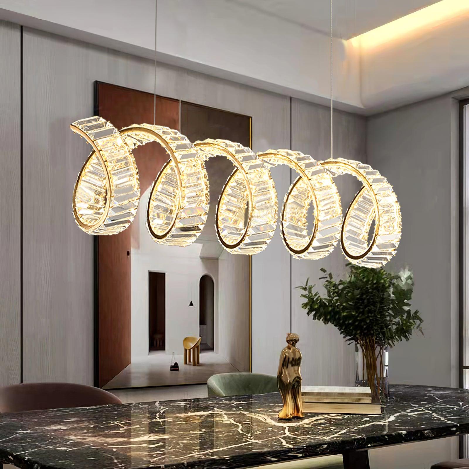Curved LED Chandelier - Blowlighting