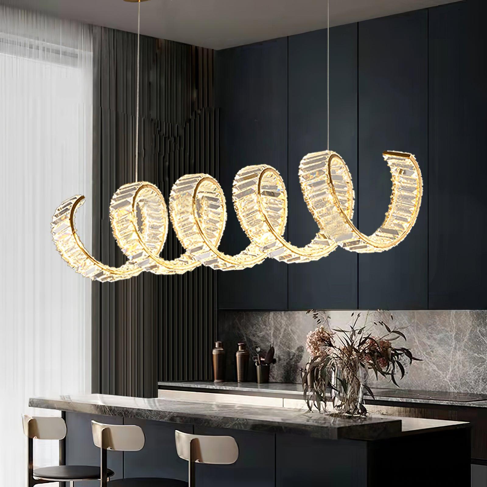 Curved LED Chandelier - Blowlighting