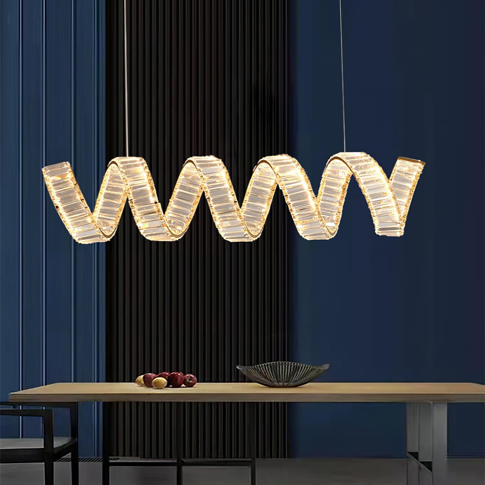 Curved LED Chandelier - Blowlighting