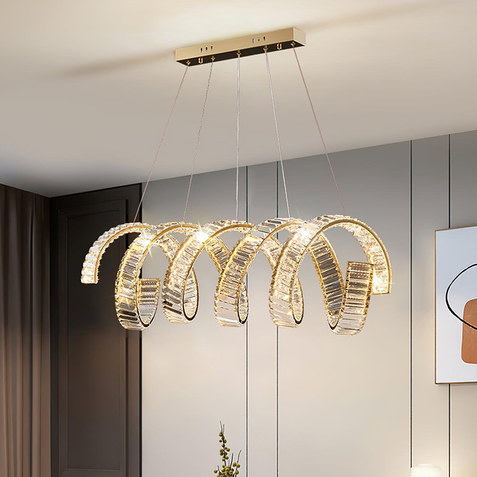 Curved LED Chandelier - Blowlighting