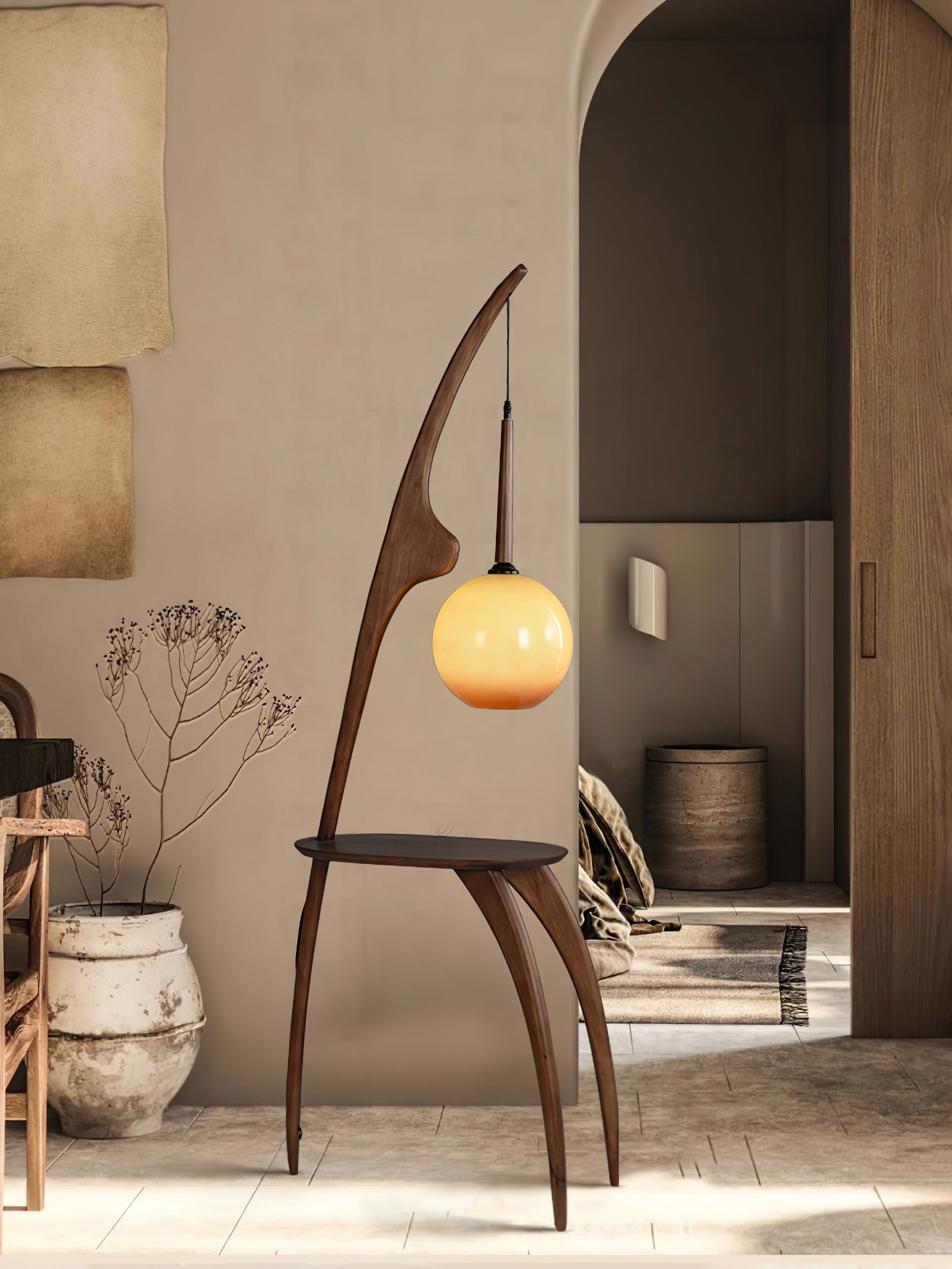 Curved Mantis Arm Floor Lamp - Blowlighting