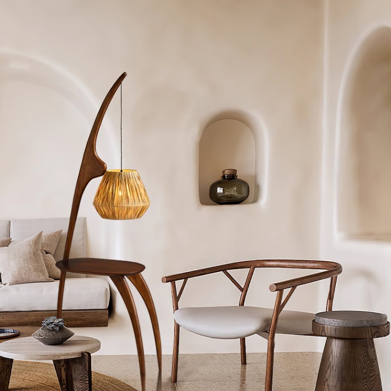 Curved Mantis Arm Floor Lamp - Blowlighting