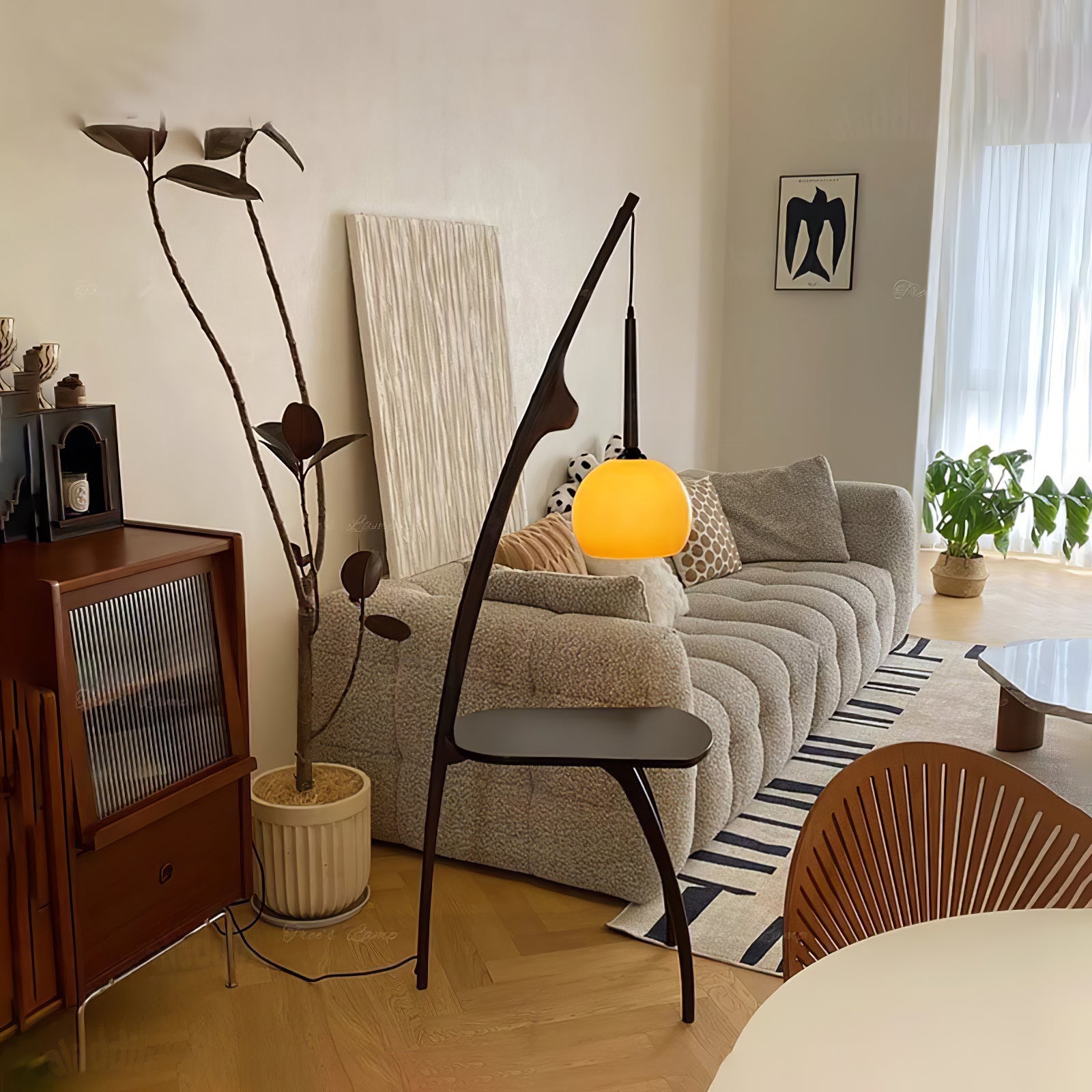 Curved Mantis Arm Floor Lamp - Blowlighting