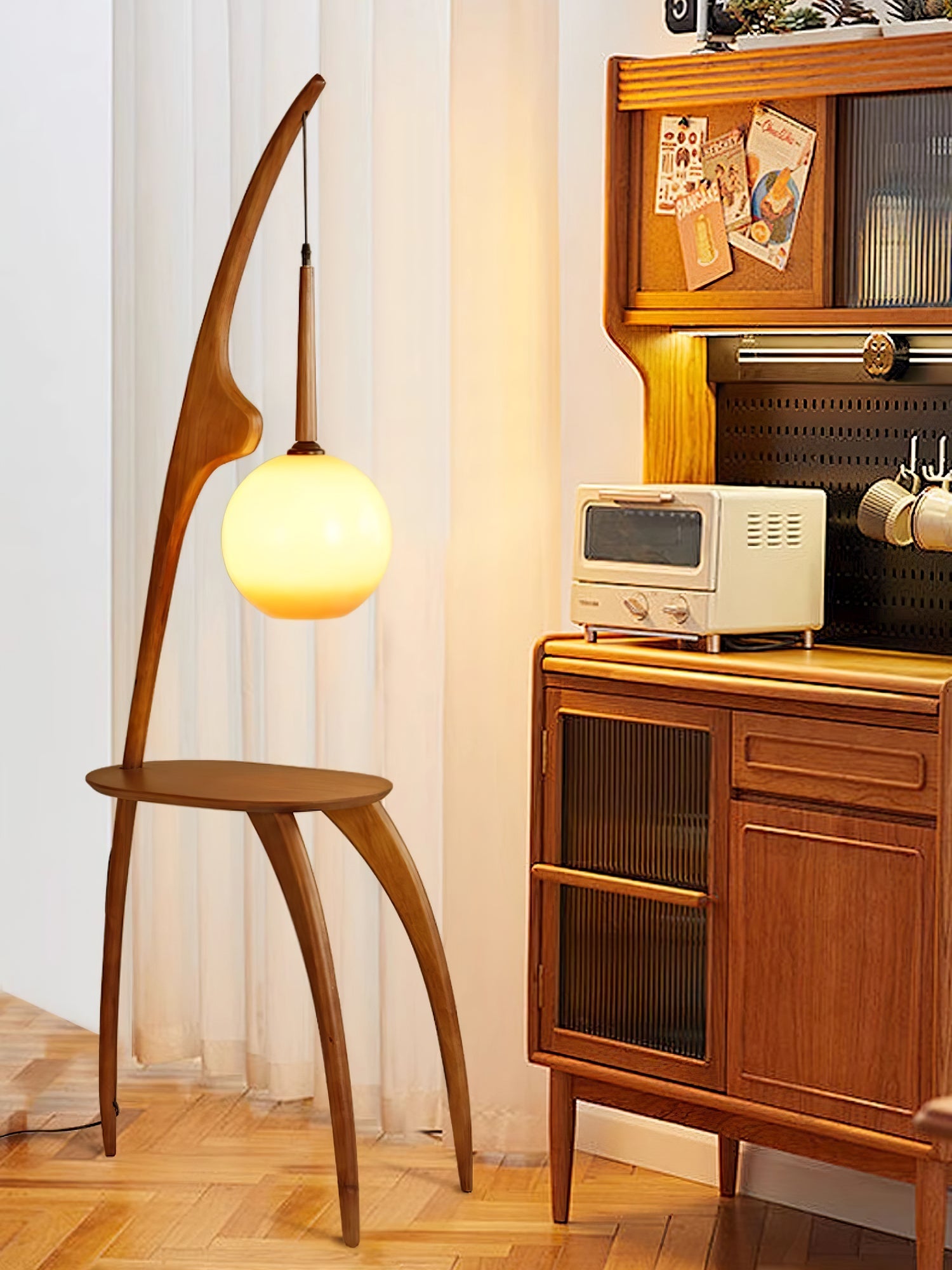 Curved Mantis Arm Floor Lamp - Blowlighting