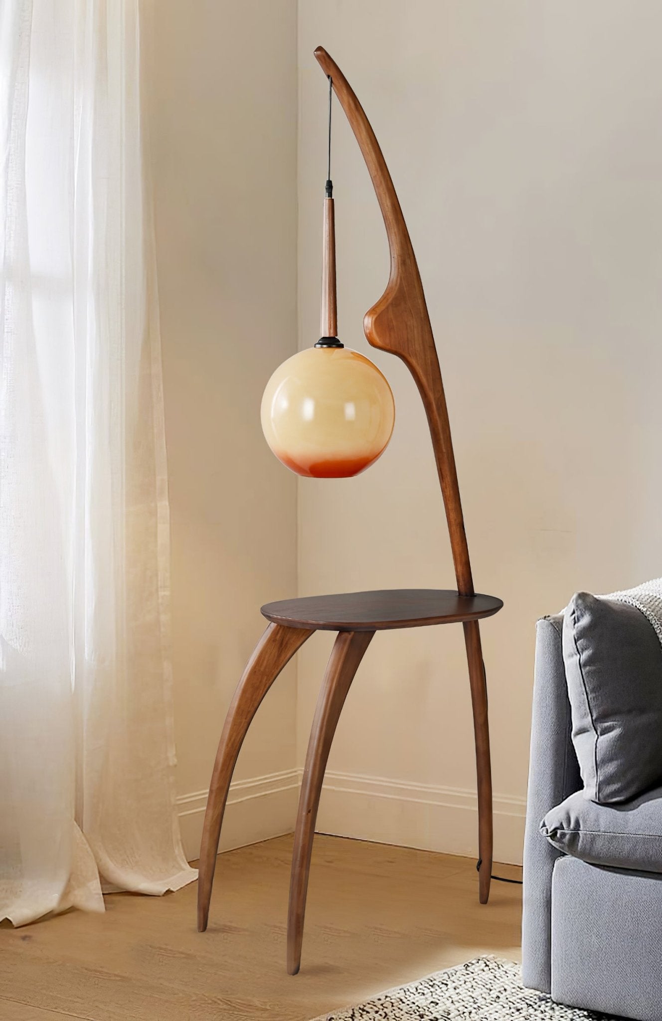 Curved Mantis Arm Floor Lamp - Blowlighting