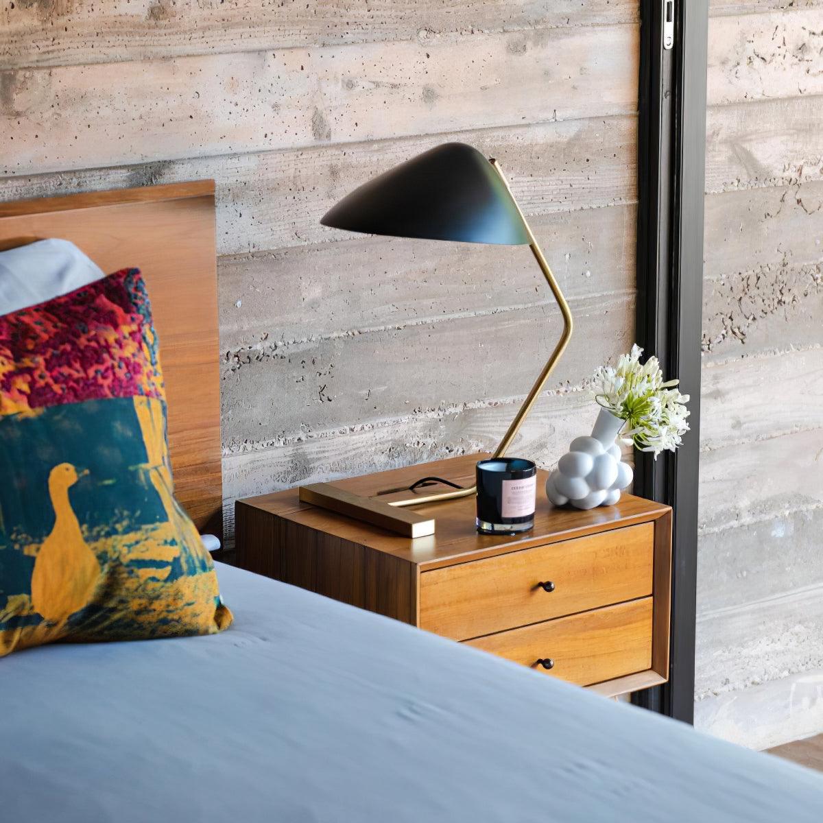 Curvilinear Mid-Century Table Lamp - Blowlighting