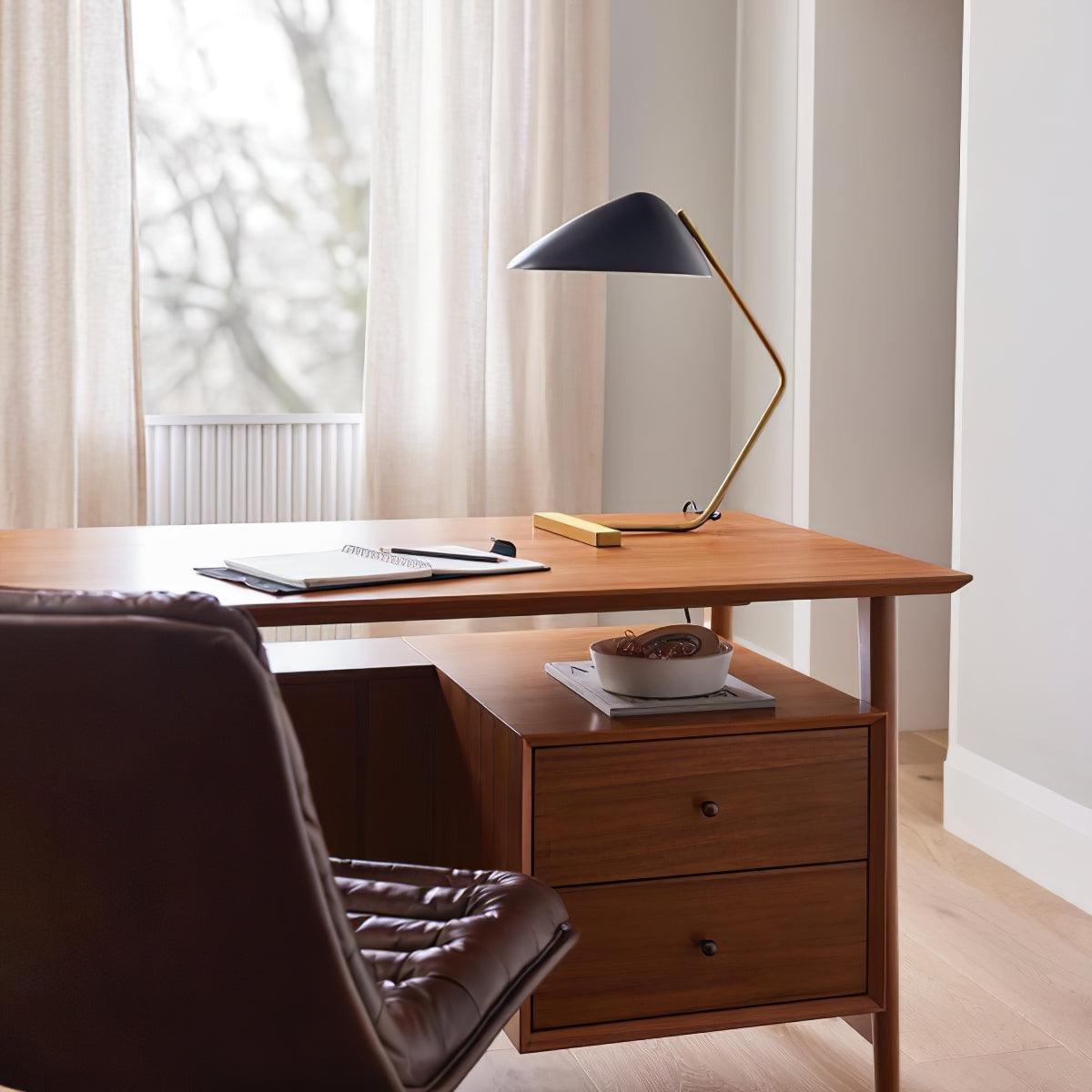 Curvilinear Mid-Century Table Lamp - Blowlighting