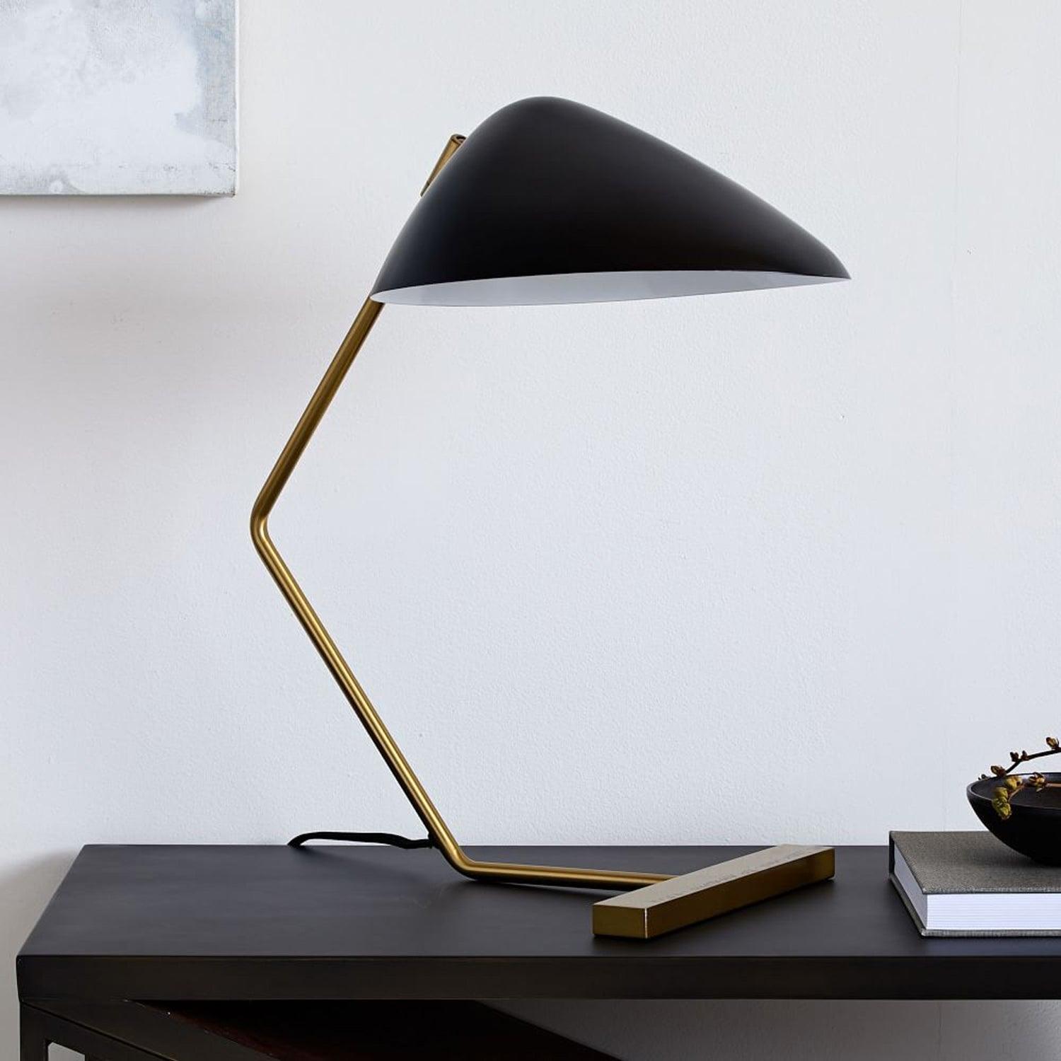 Curvilinear Mid-Century Table Lamp - Blowlighting