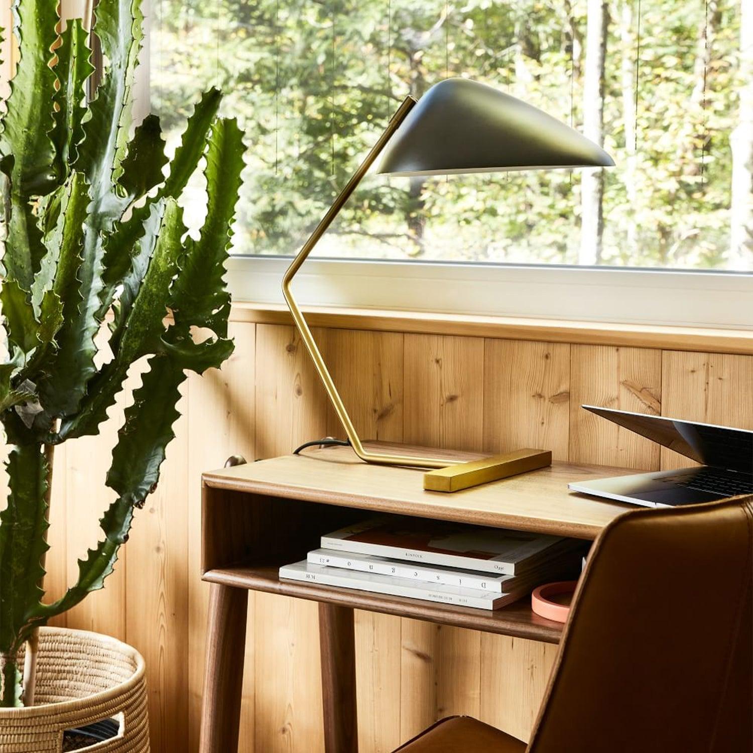 Curvilinear Mid-Century Table Lamp - Blowlighting