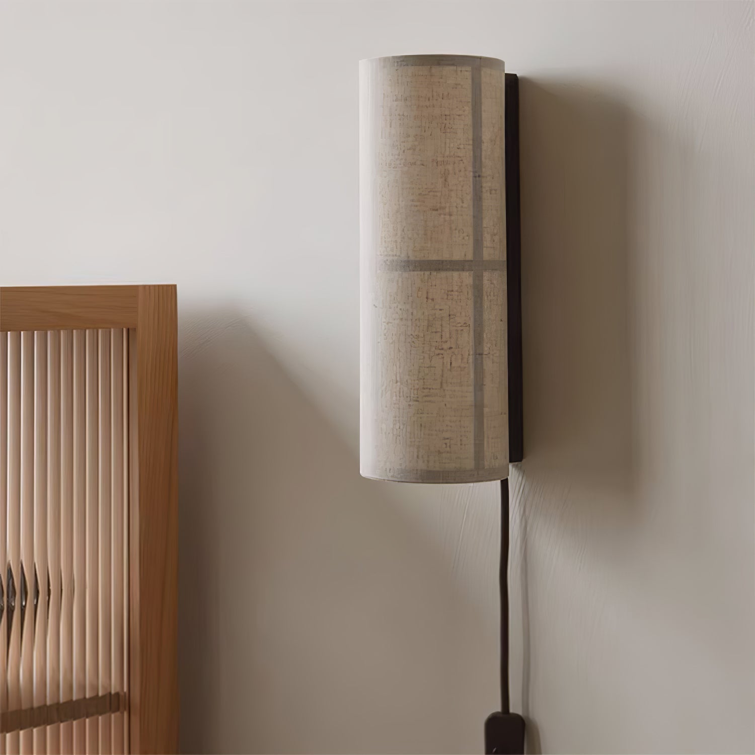 Cylinder Fabric Plug-in Wall Lamp - Blowlighting