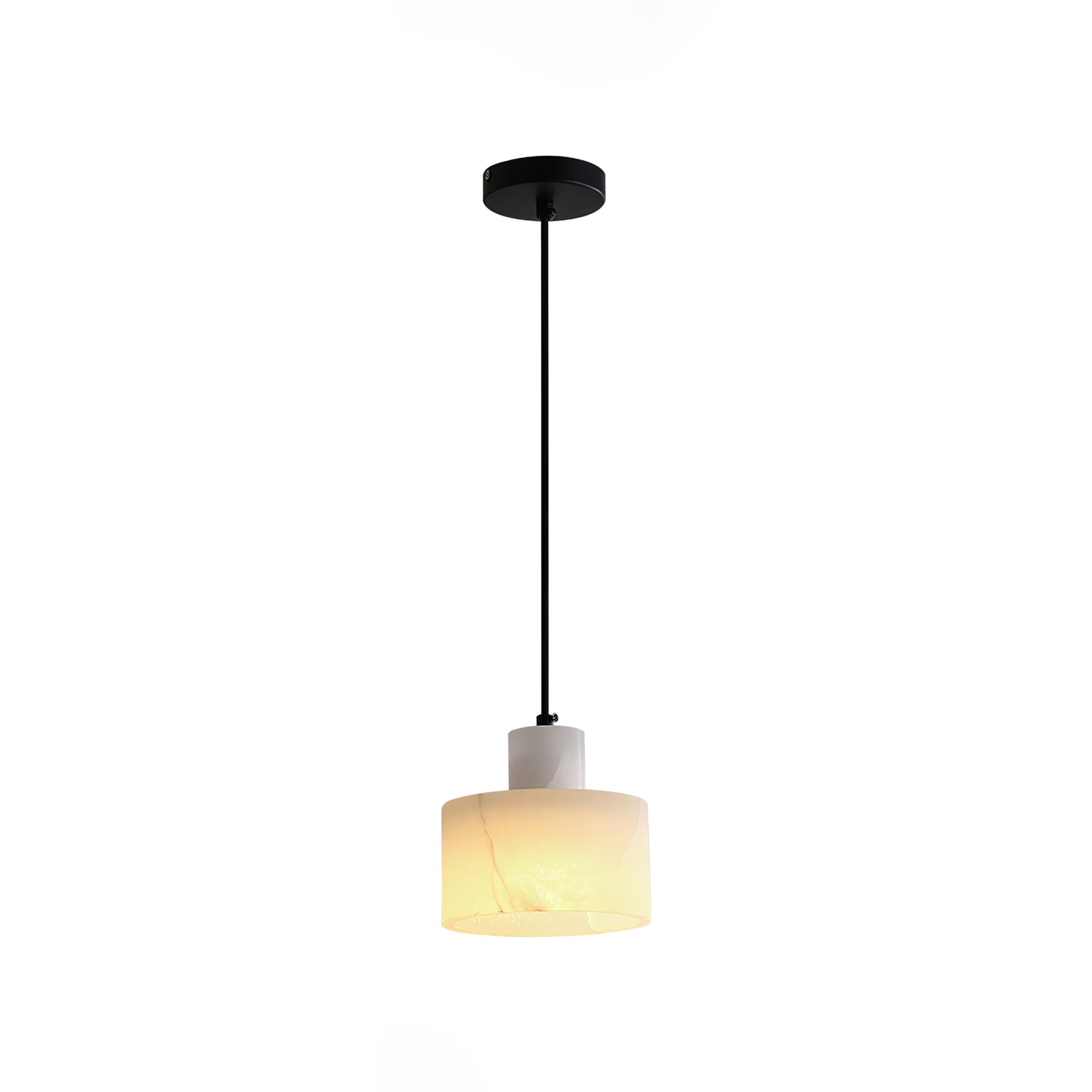 Alabaster Pendant Lgiht Dual Cylindrical - Blowlighting