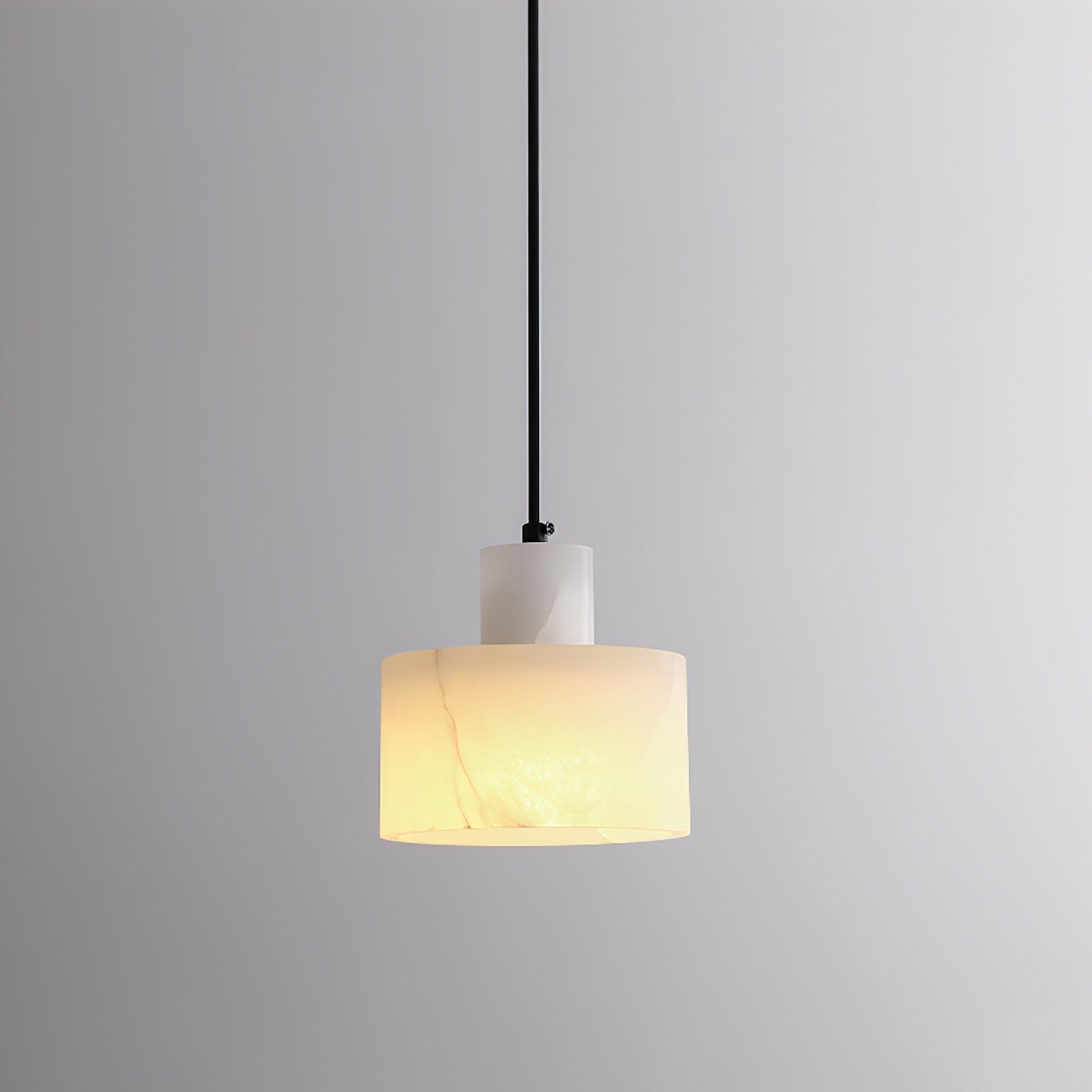 Alabaster Pendant Lgiht Dual Cylindrical - Blowlighting