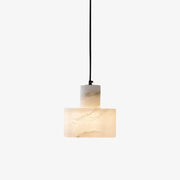 Alabaster Pendant Lgiht Dual Cylindrical - Blowlighting