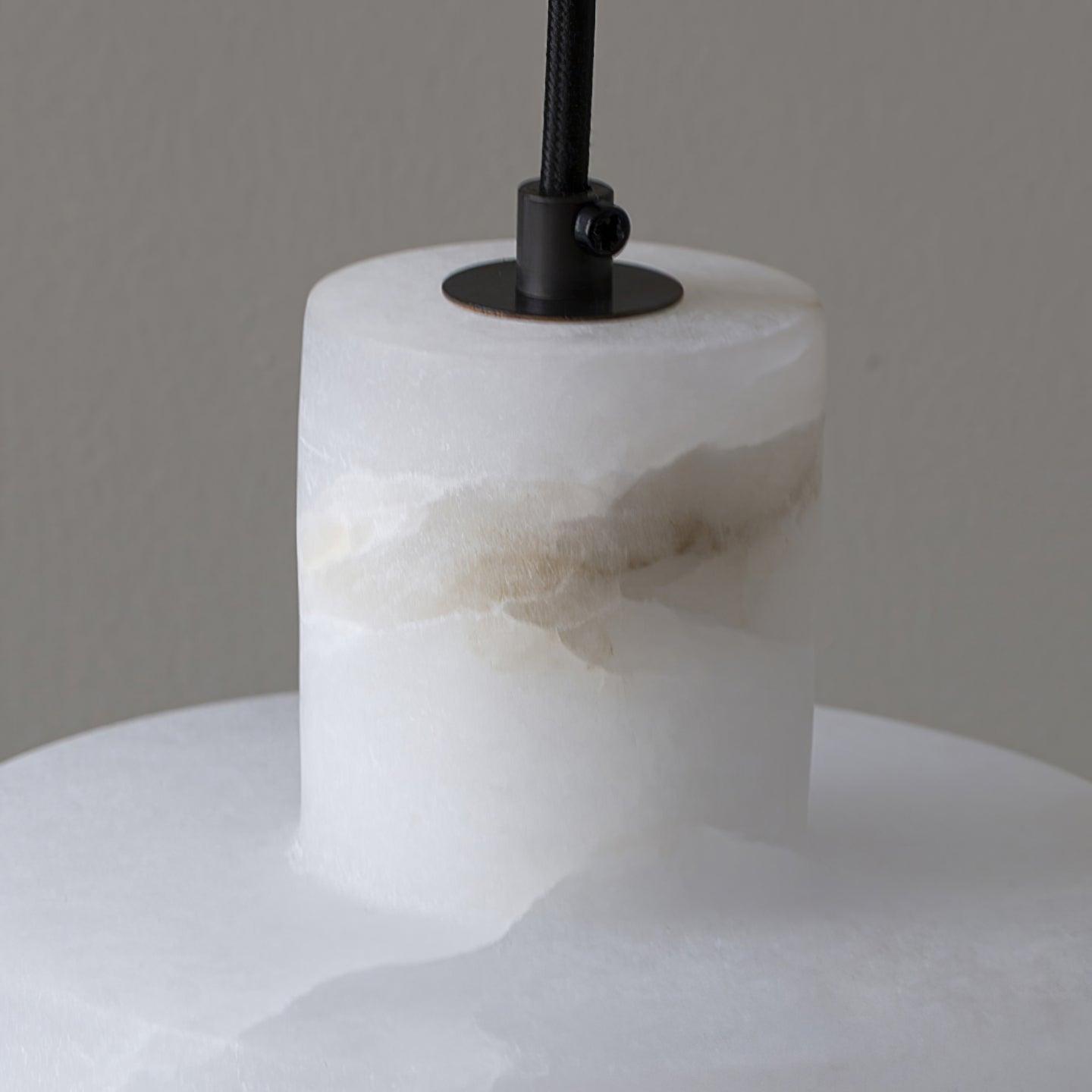 Alabaster Pendant Lgiht Dual Cylindrical - Blowlighting