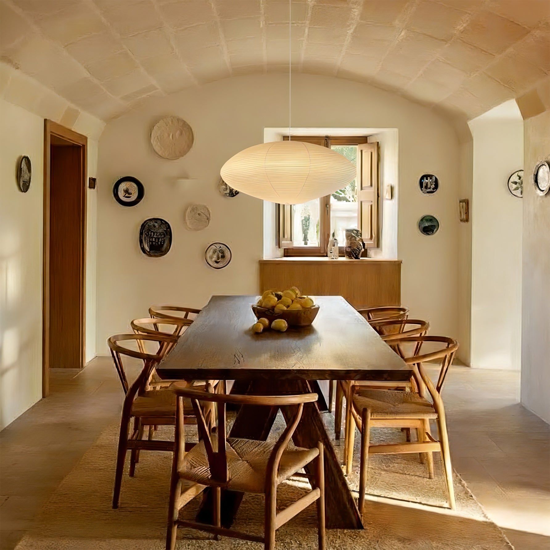 Rice Paper Oriental Mulberry Paper Pendant Light