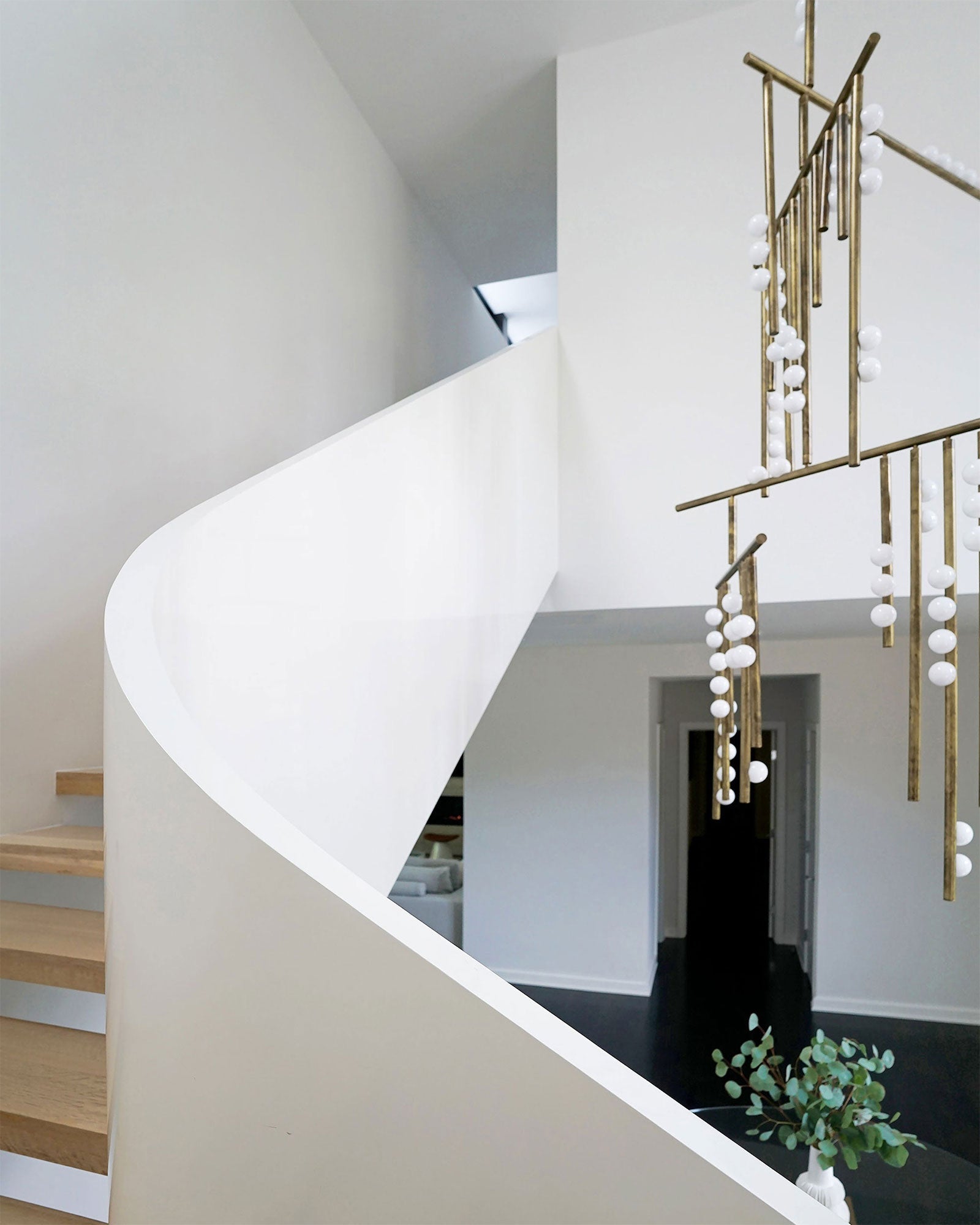 Eurzoris Geometric Brass Linear Pendant Light Chandelier - Blowlighting