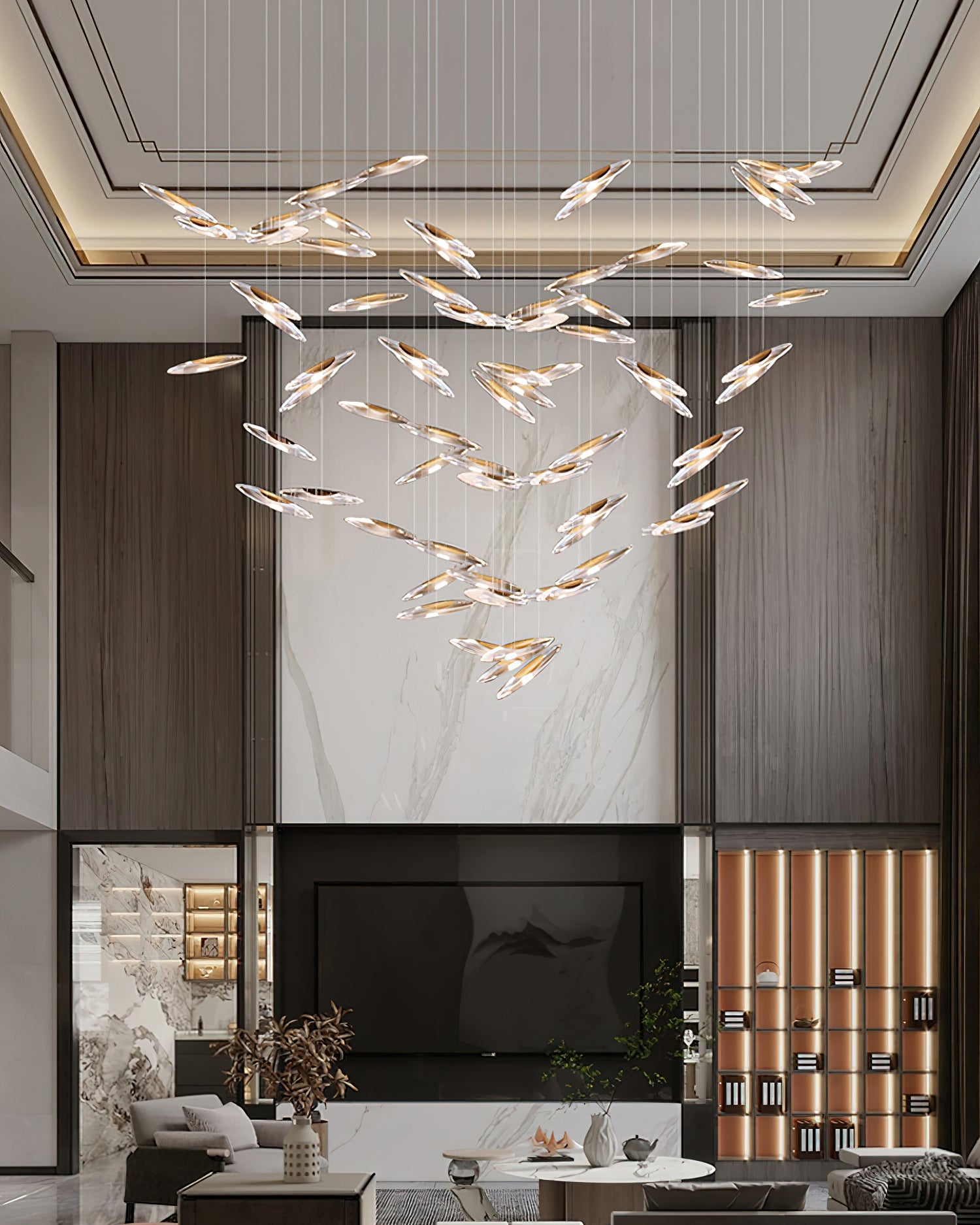 Moonlight Whispers Chandelier - Blowlighting
