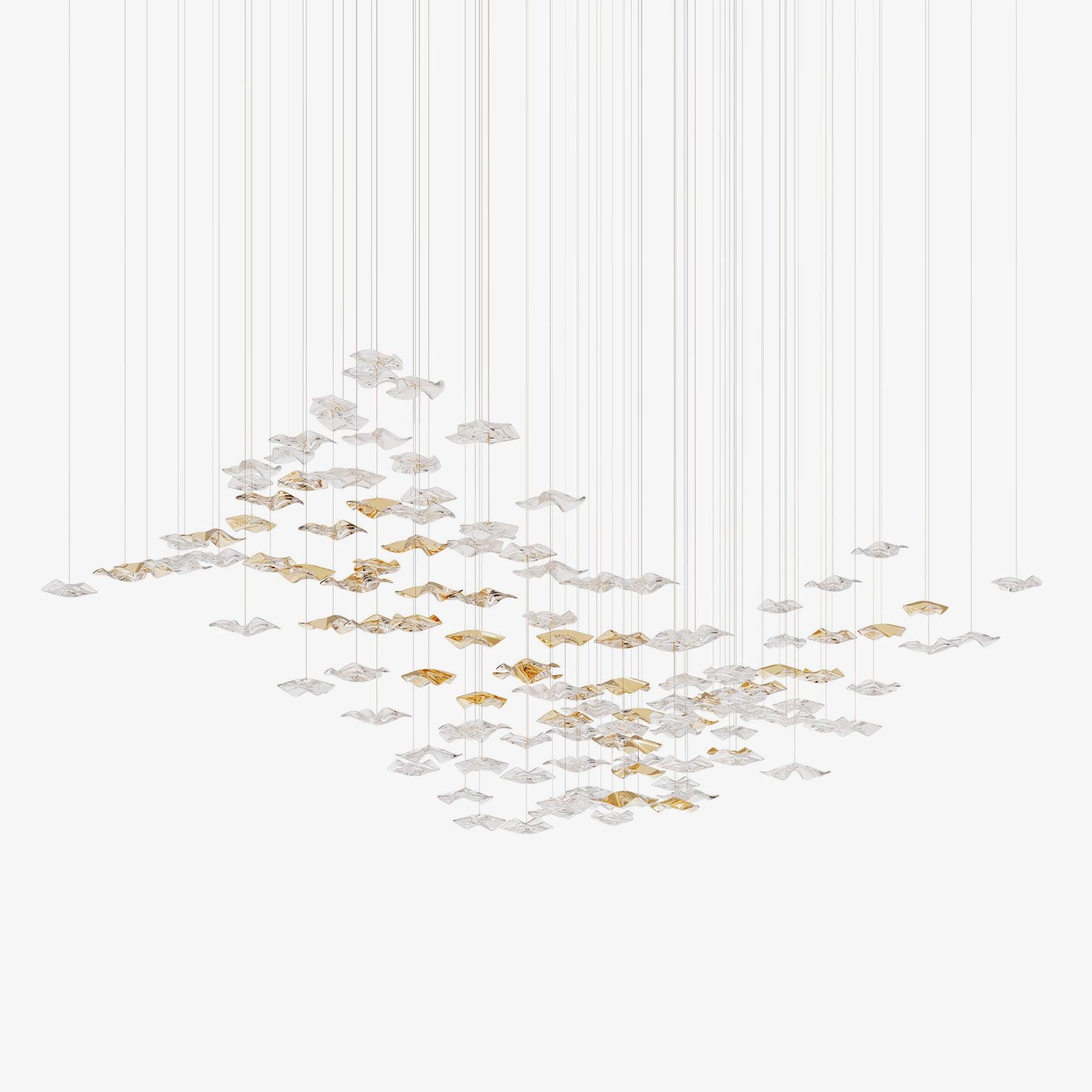 Nephele Crystal Leaf Chandelier - Blowlighting