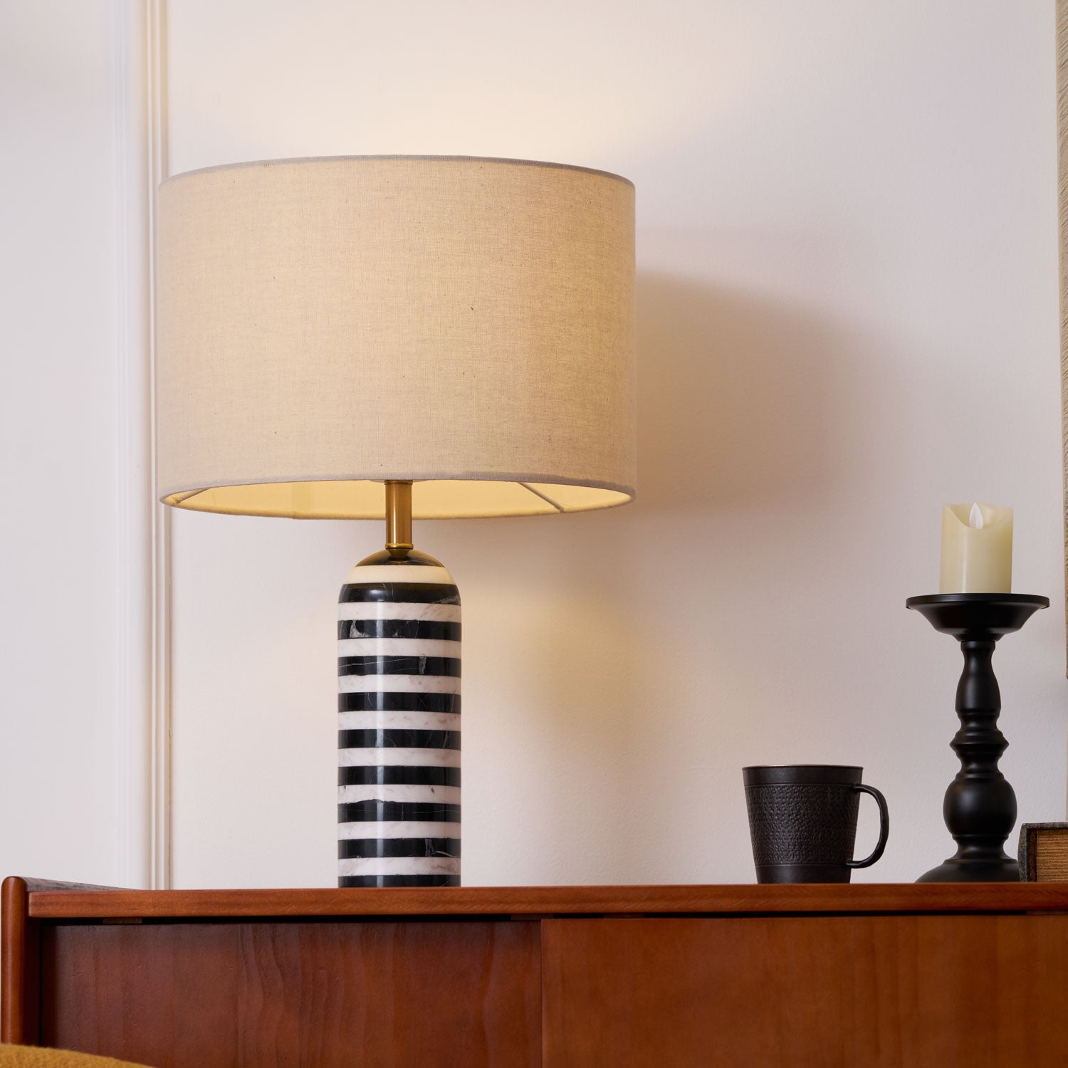 Tuxedo Marble Table Lamp - Blowlighting