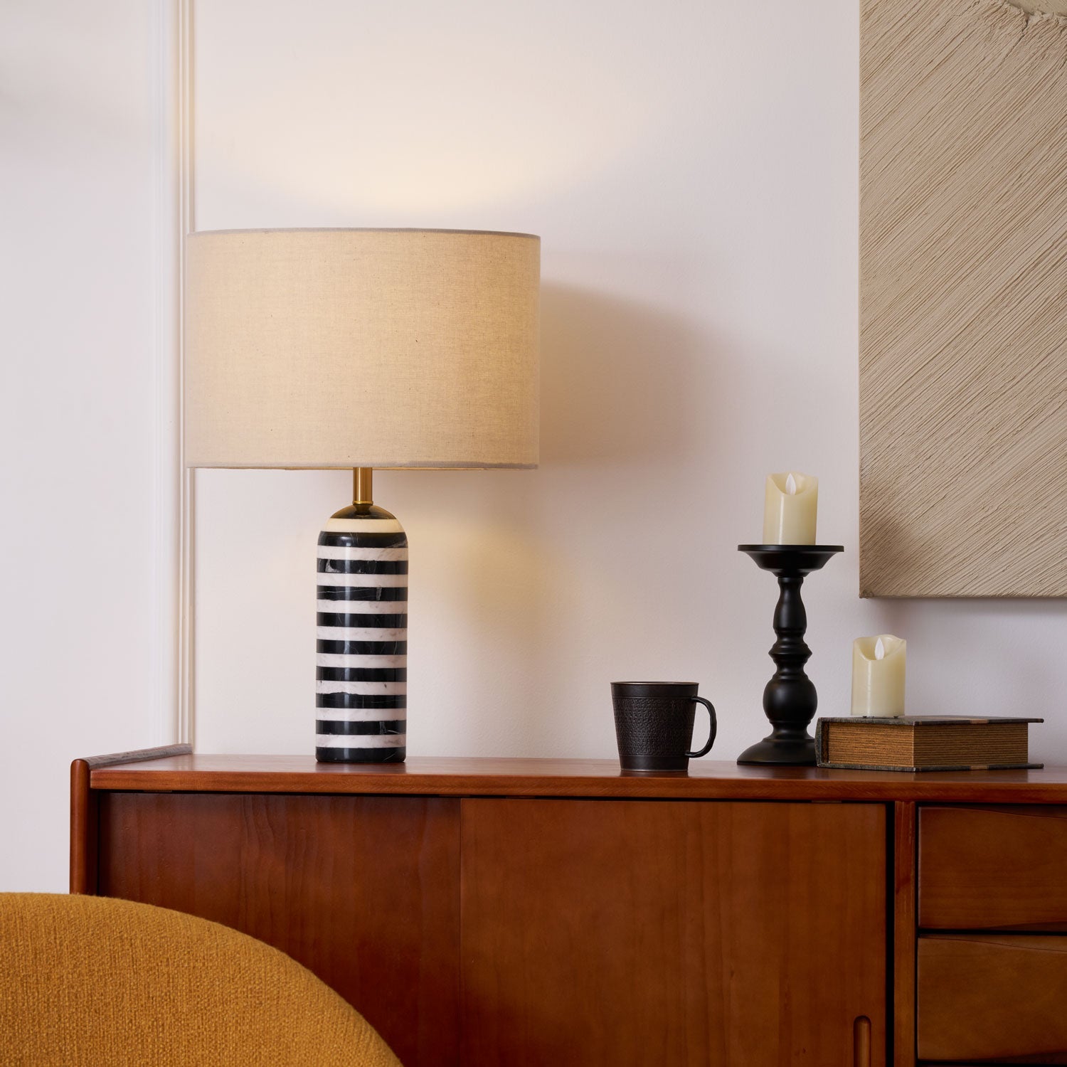 Tuxedo Marble Table Lamp - Blowlighting