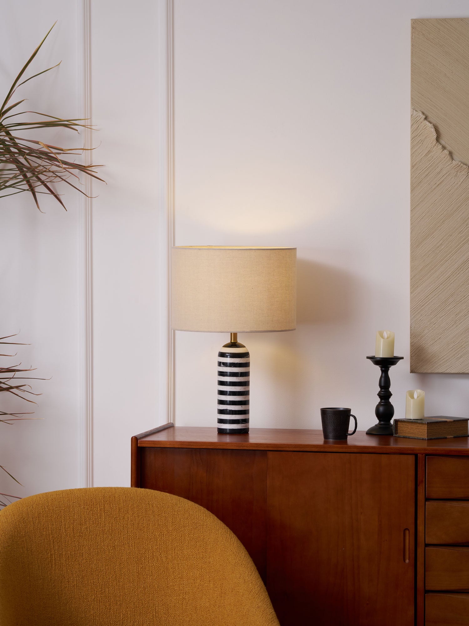 Tuxedo Marble Table Lamp - Blowlighting