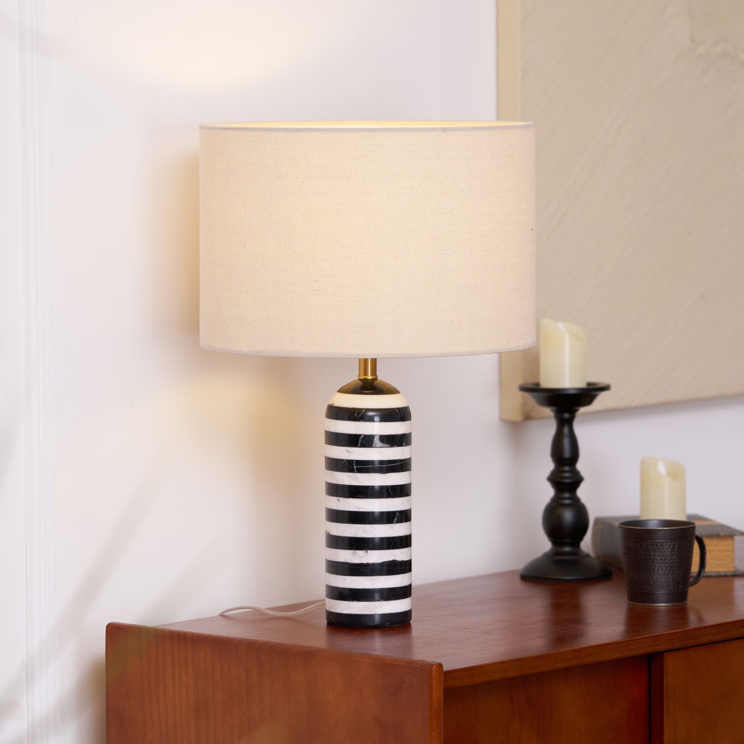Tuxedo Marble Table Lamp - Blowlighting