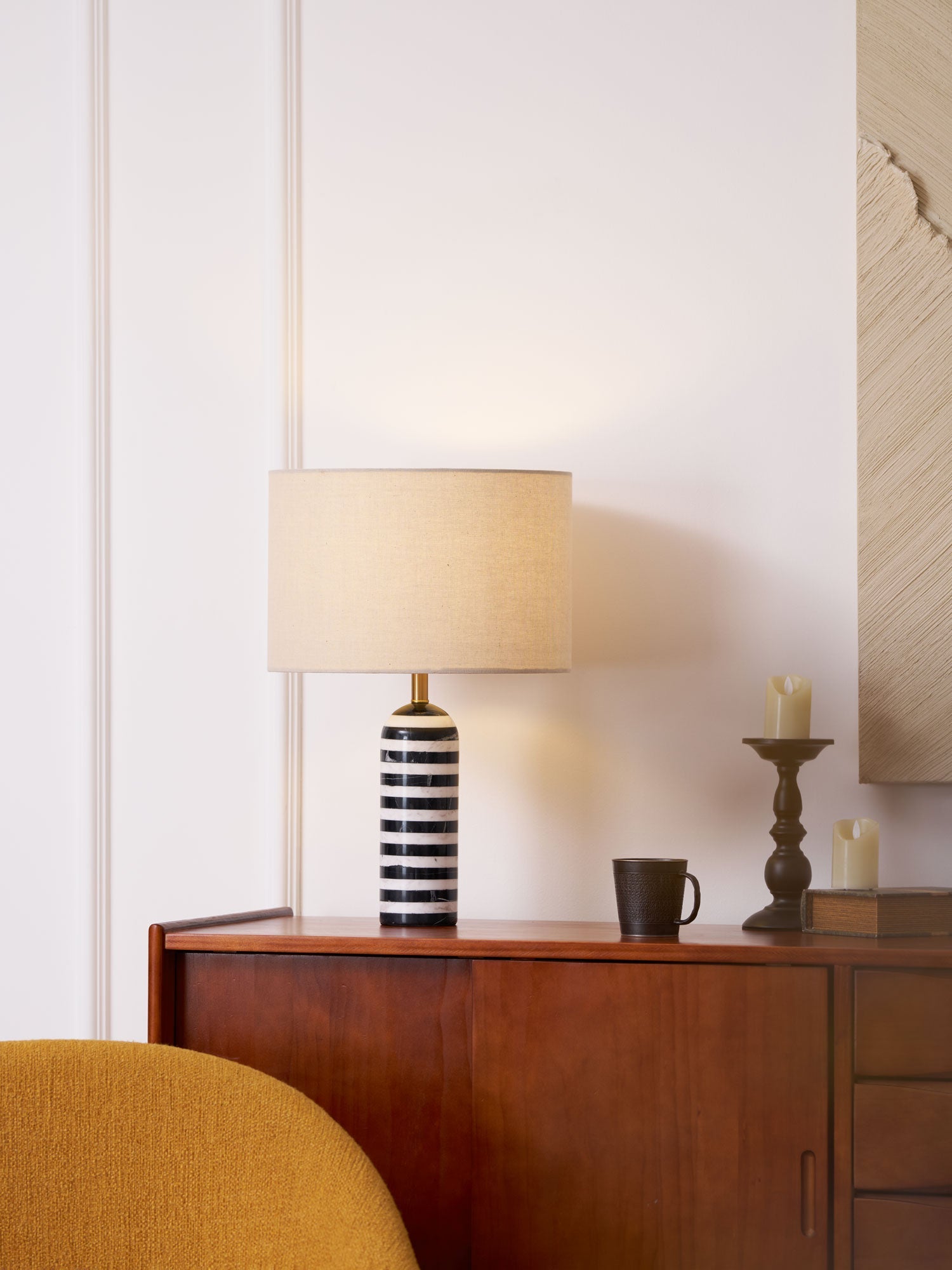 Tuxedo Marble Table Lamp - Blowlighting