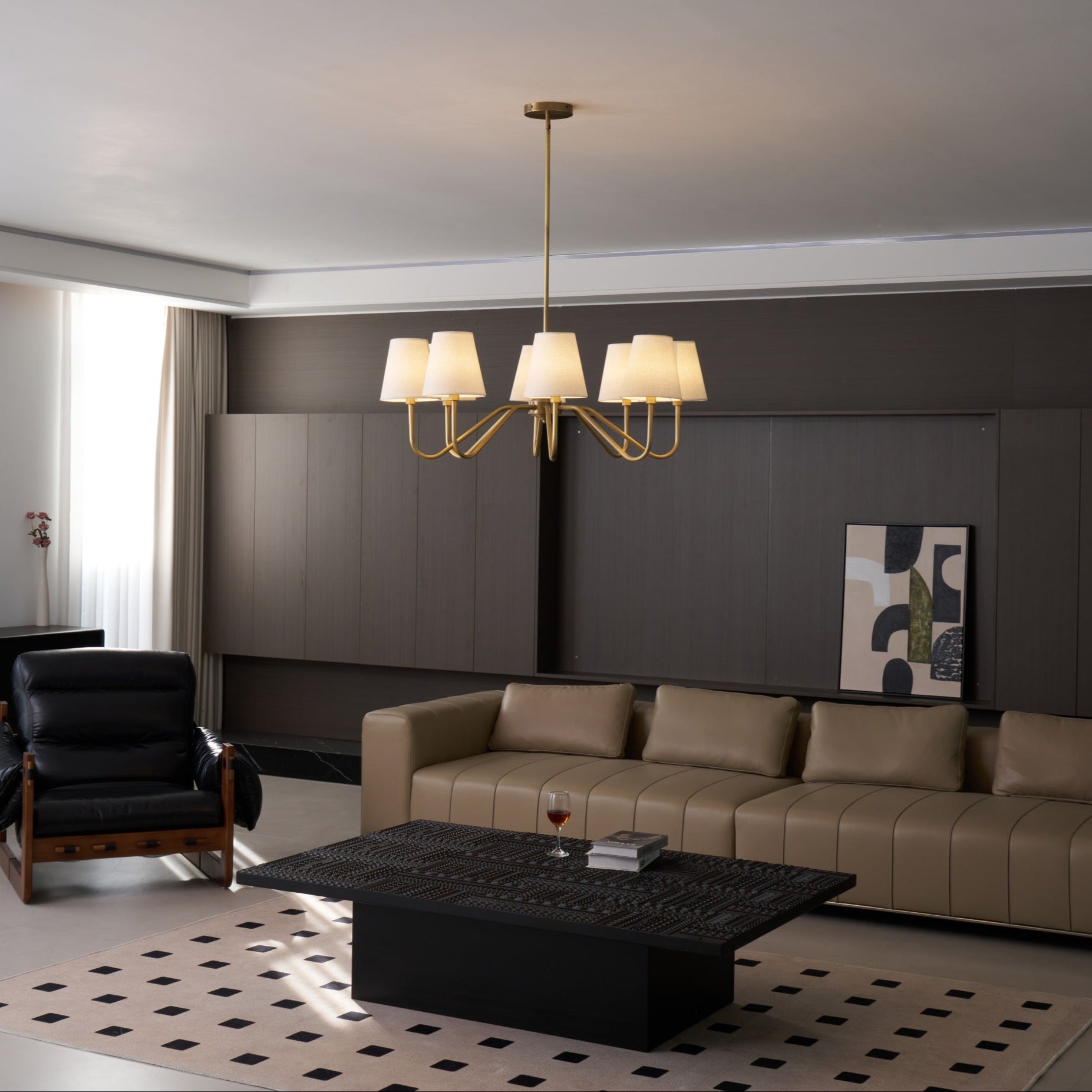 Opaluxe Brass Chandelier - Blowlighting
